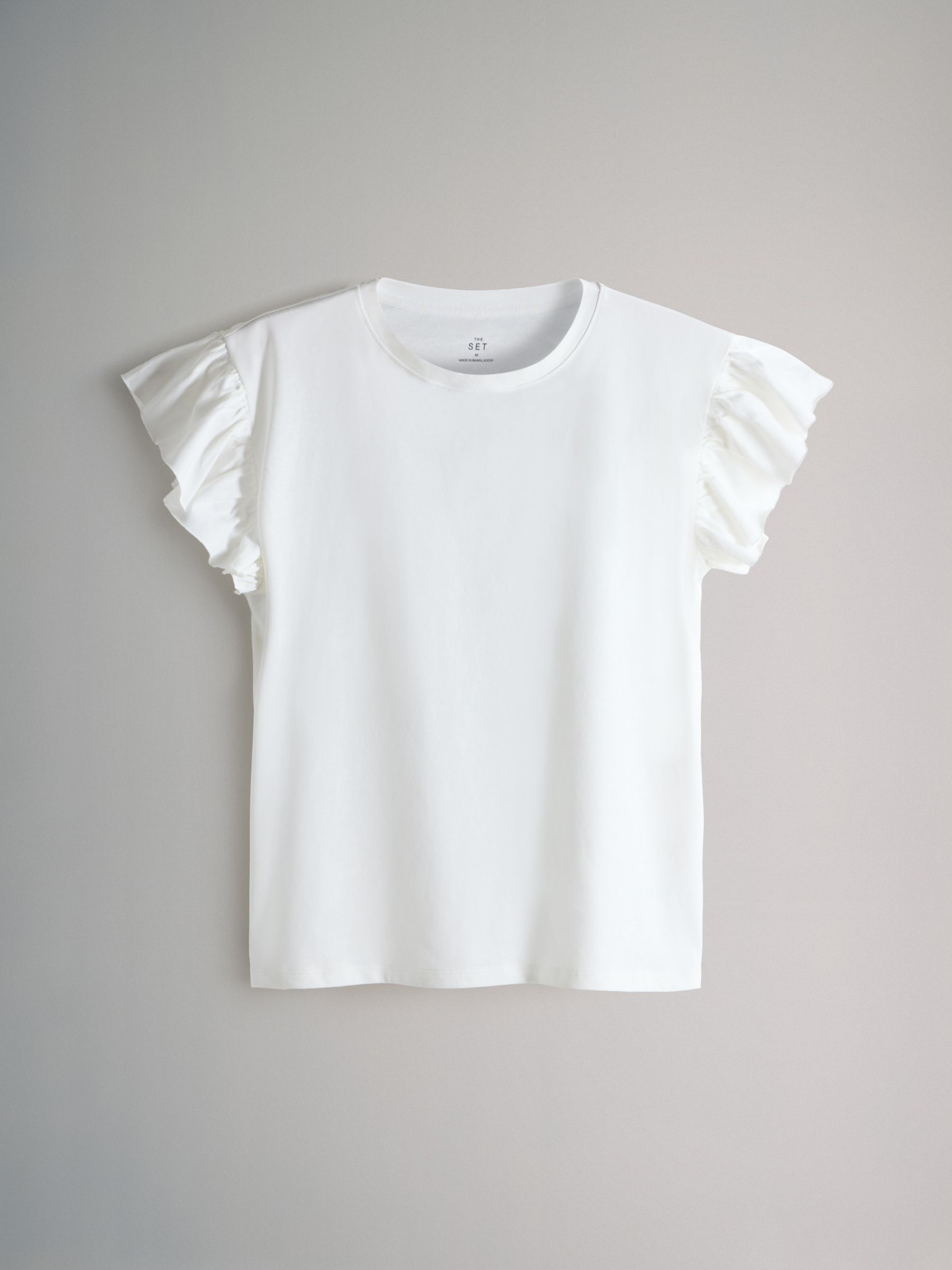 Navy/Berry/Brown/Cream - 4 Pack Ruffle Short Sleeve T-Shirts - Image 2 of 7