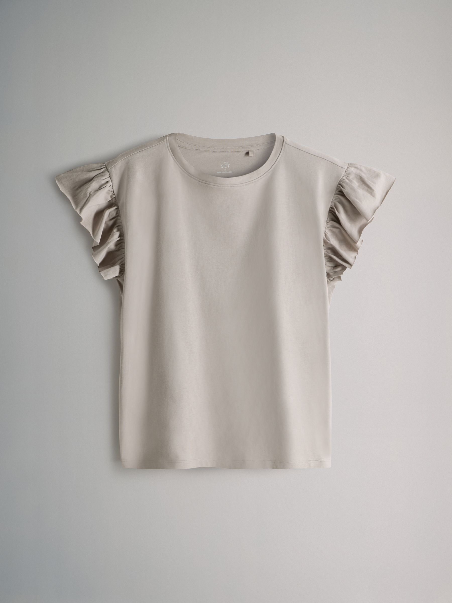 Navy/Berry/Brown/Cream - 4 Pack Ruffle Short Sleeve T-Shirts - Image 4 of 7