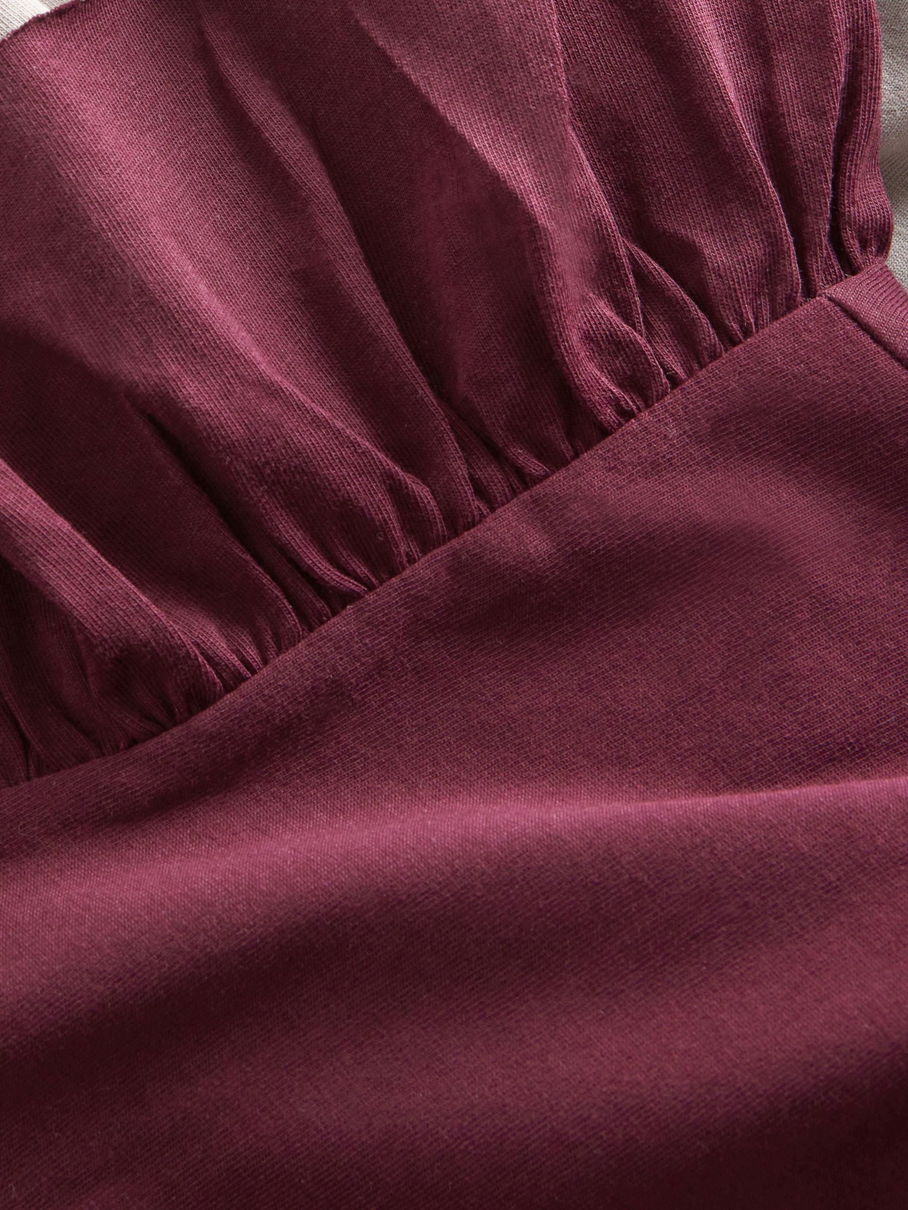 Navy/Berry/Brown/Cream - 4 Pack Ruffle Short Sleeve T-Shirts - Image 6 of 7