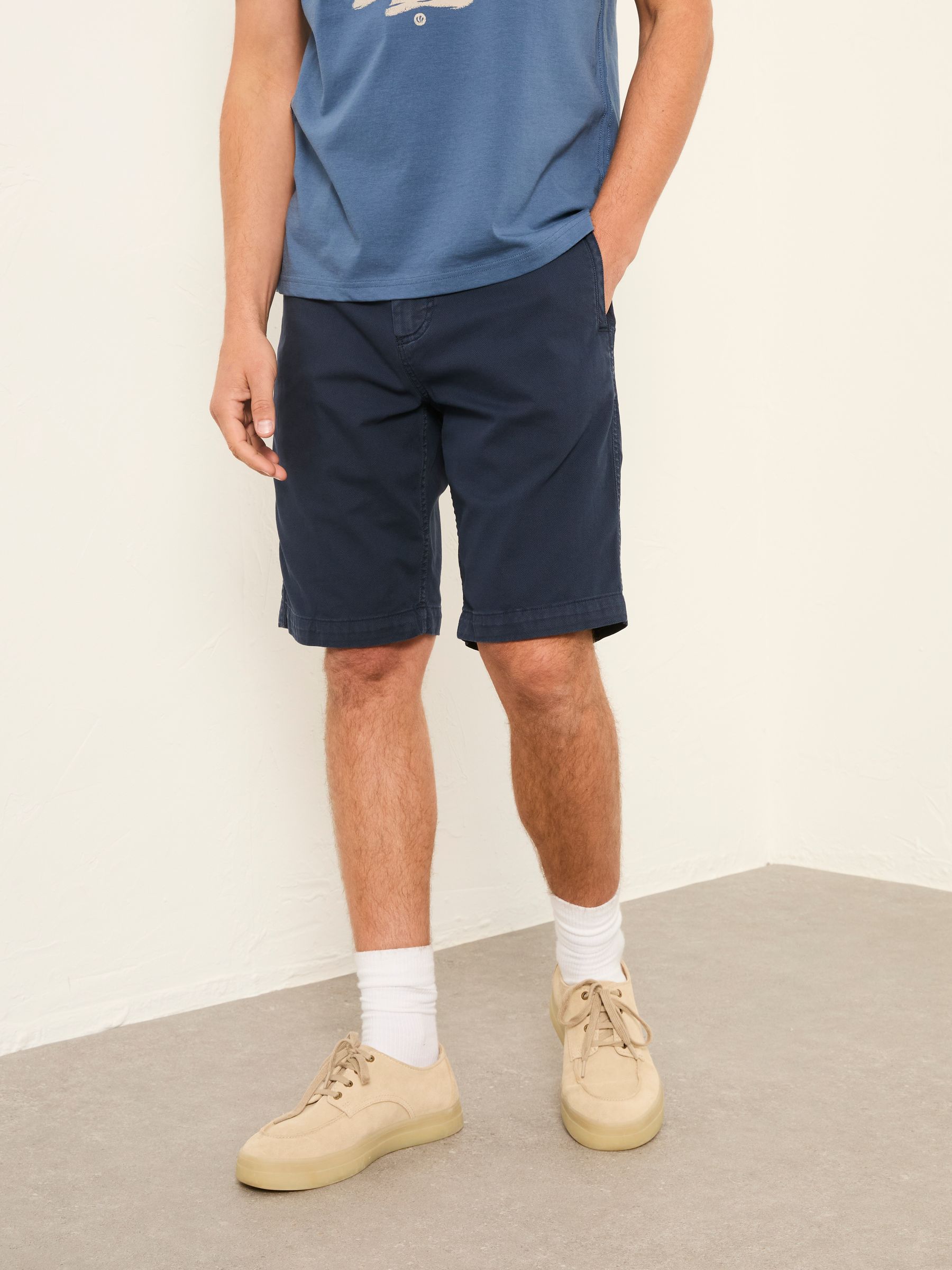 Navy Stow Garment Dye Chino Shorts - Image 1 of 6