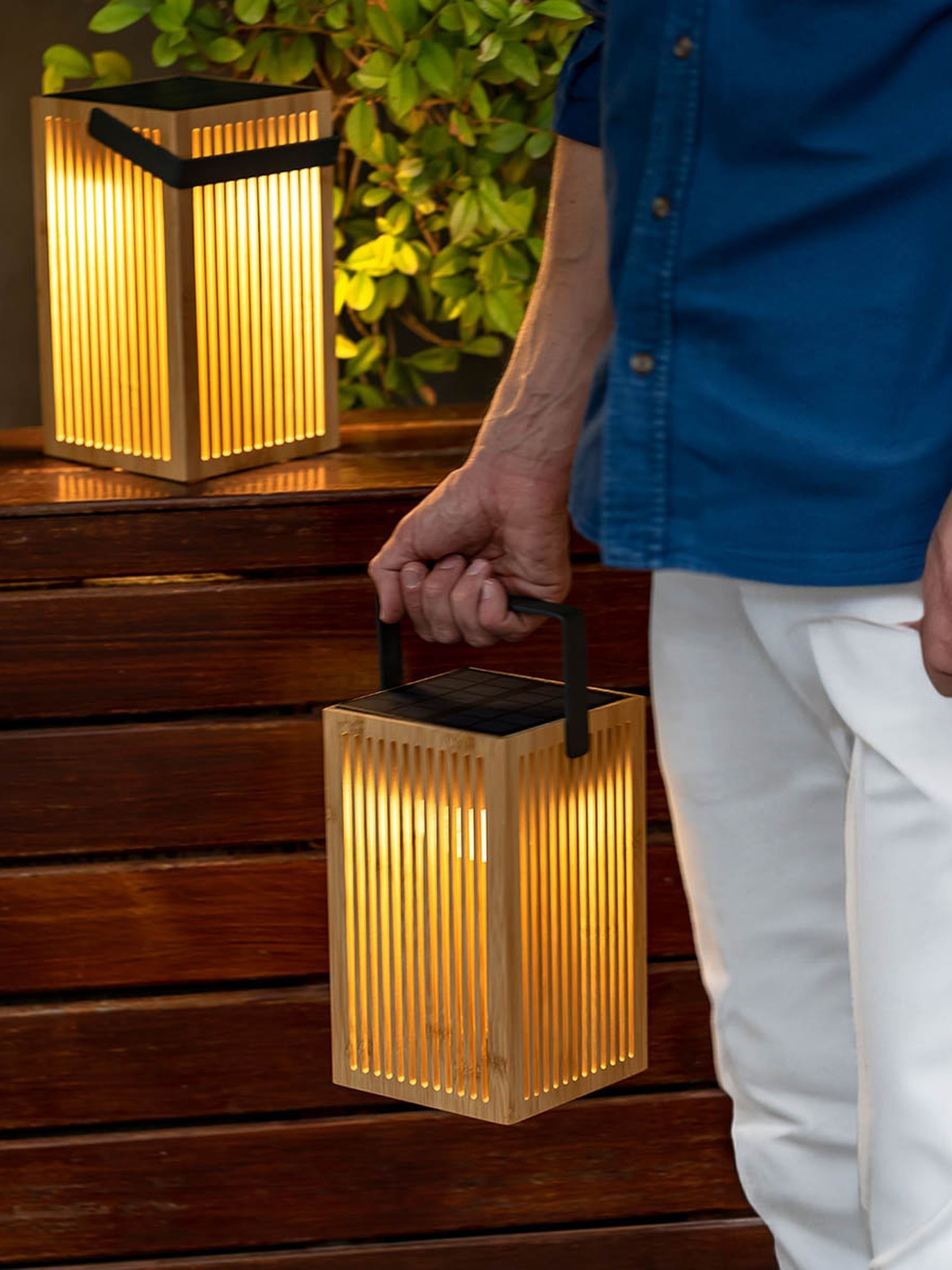 New Garden Brown Okinawa Cordless Portable Solar Lantern - Image 5 of 6