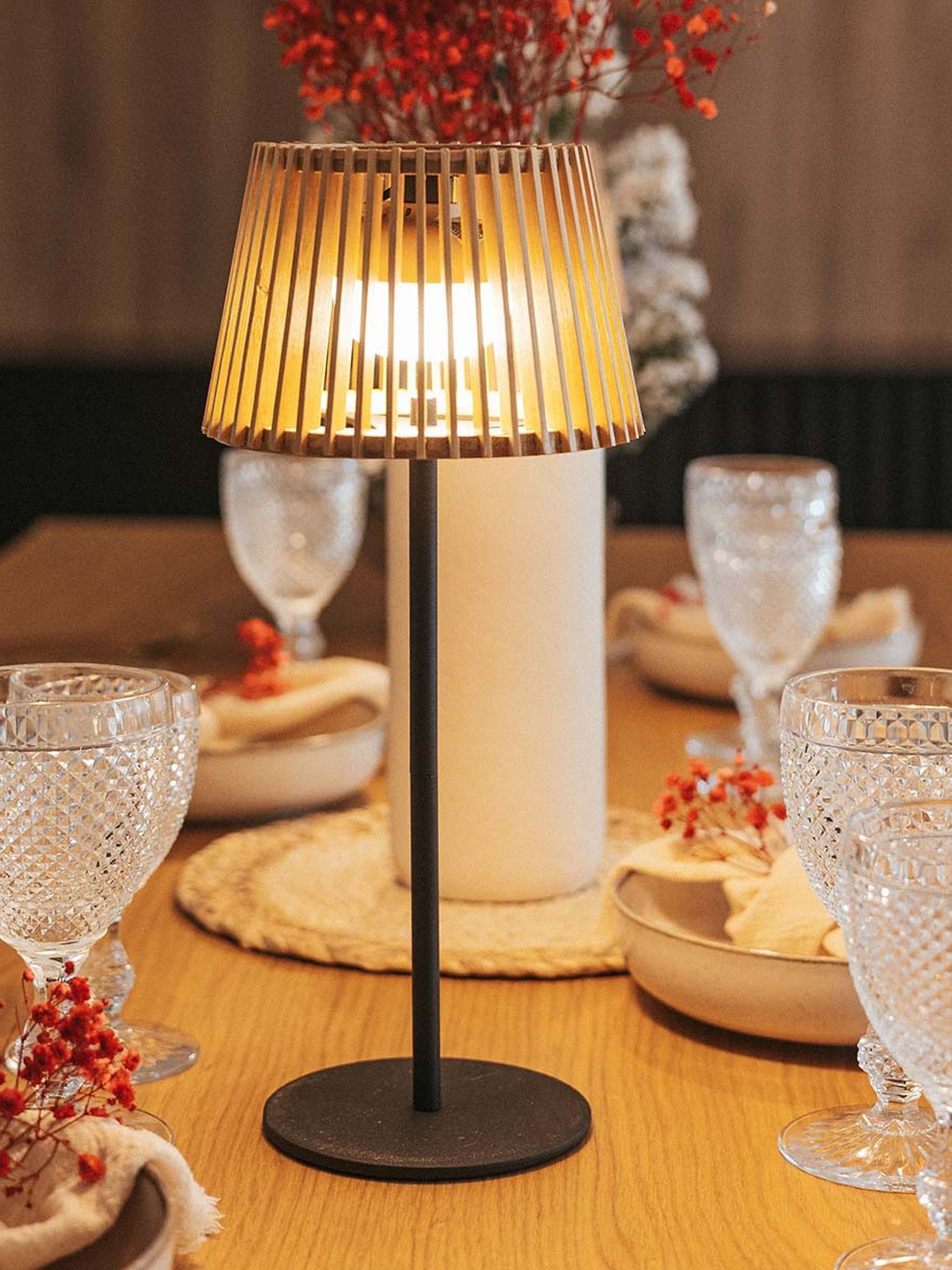 New Garden Brown Okinawa Solar Charging Table Lamp - Image 1 of 6