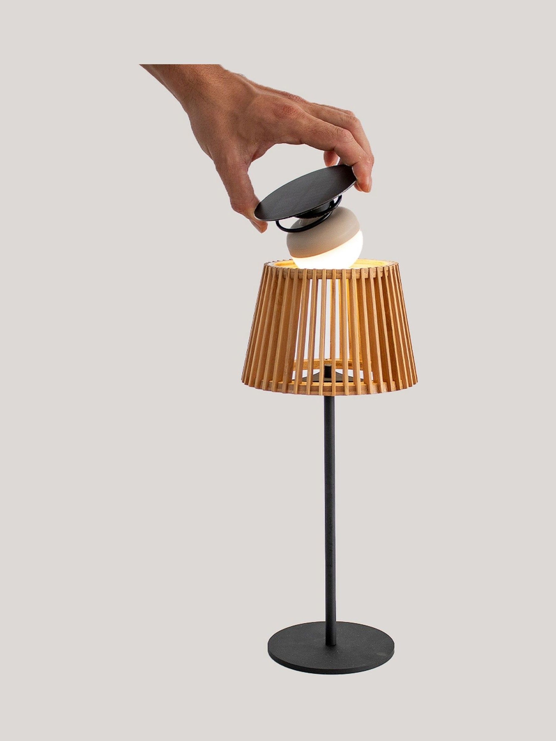 New Garden Brown Okinawa Solar Charging Table Lamp - Image 6 of 6