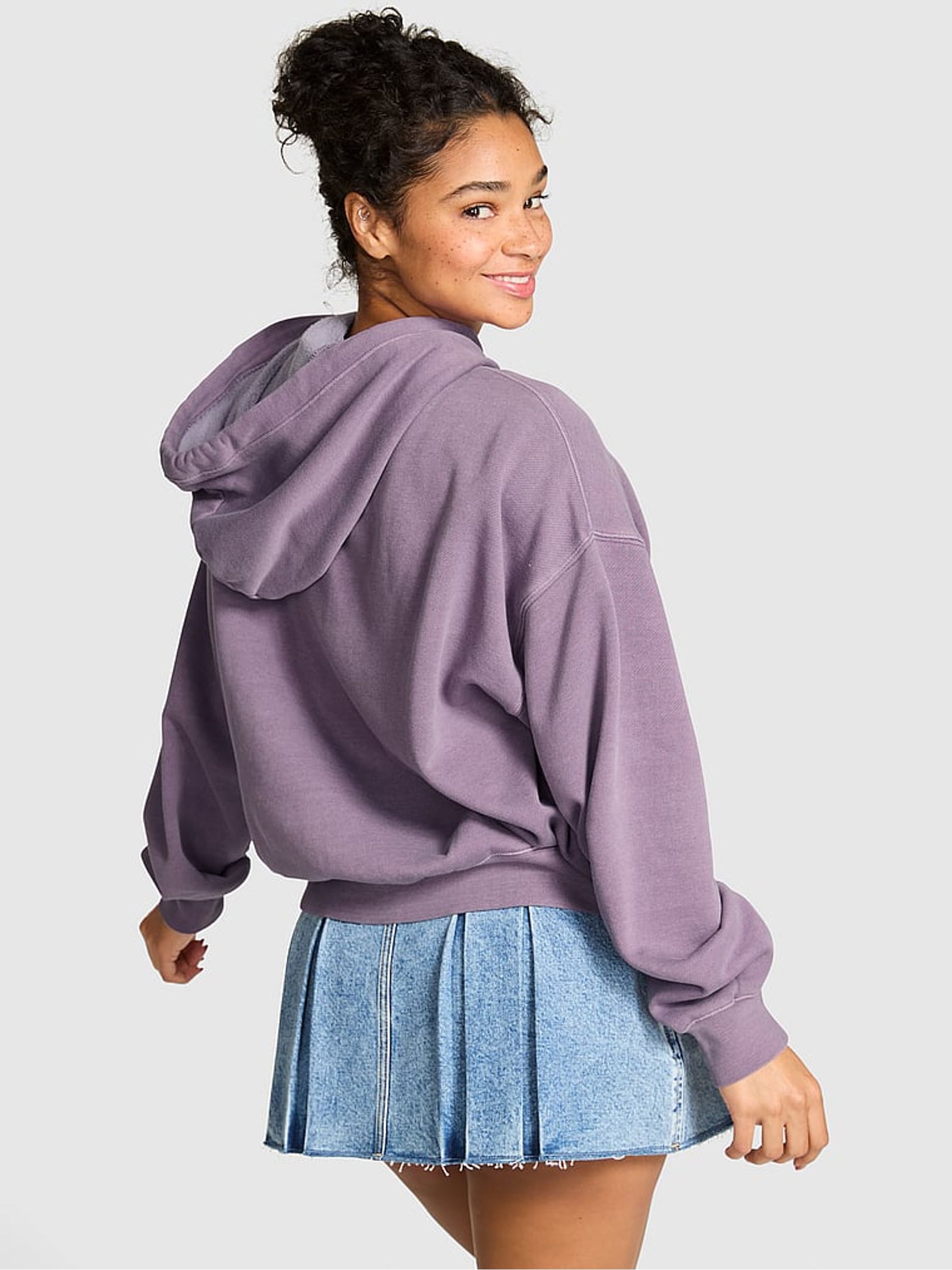 Plum Purple Fleece Hoodie - Image 2 of 2