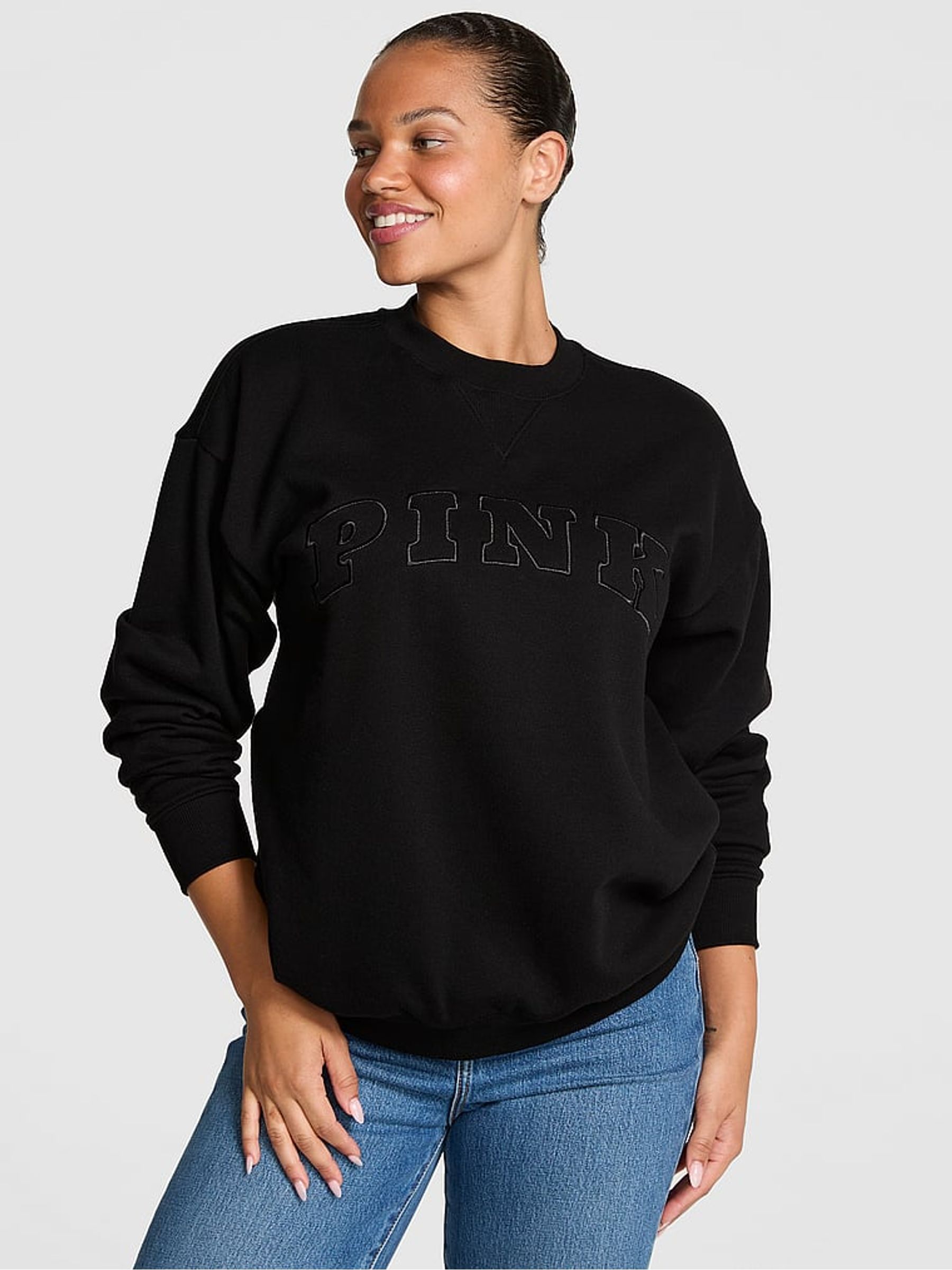 Pure Black Fleece Sweatshirt - Image 1 of 2