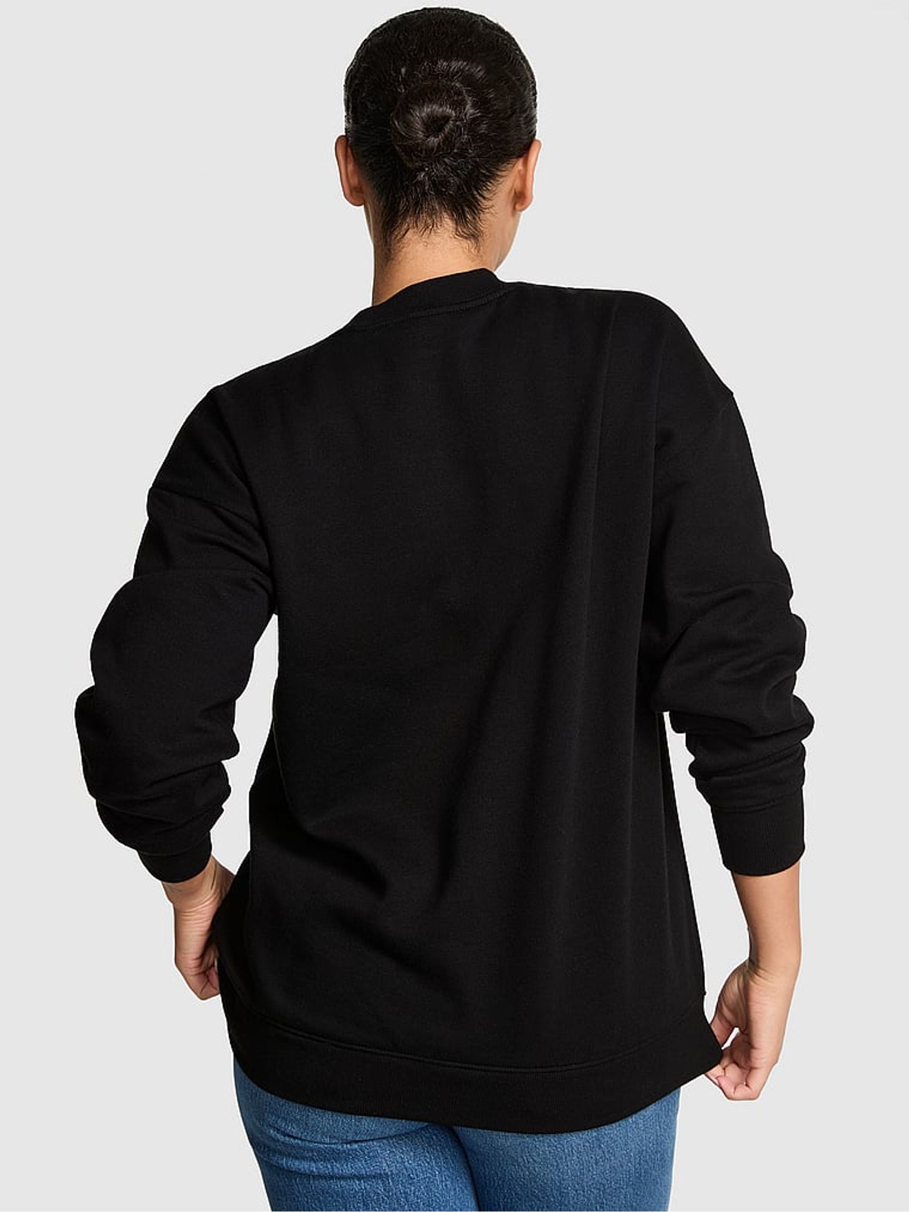 Pure Black Fleece Sweatshirt - Image 2 of 2