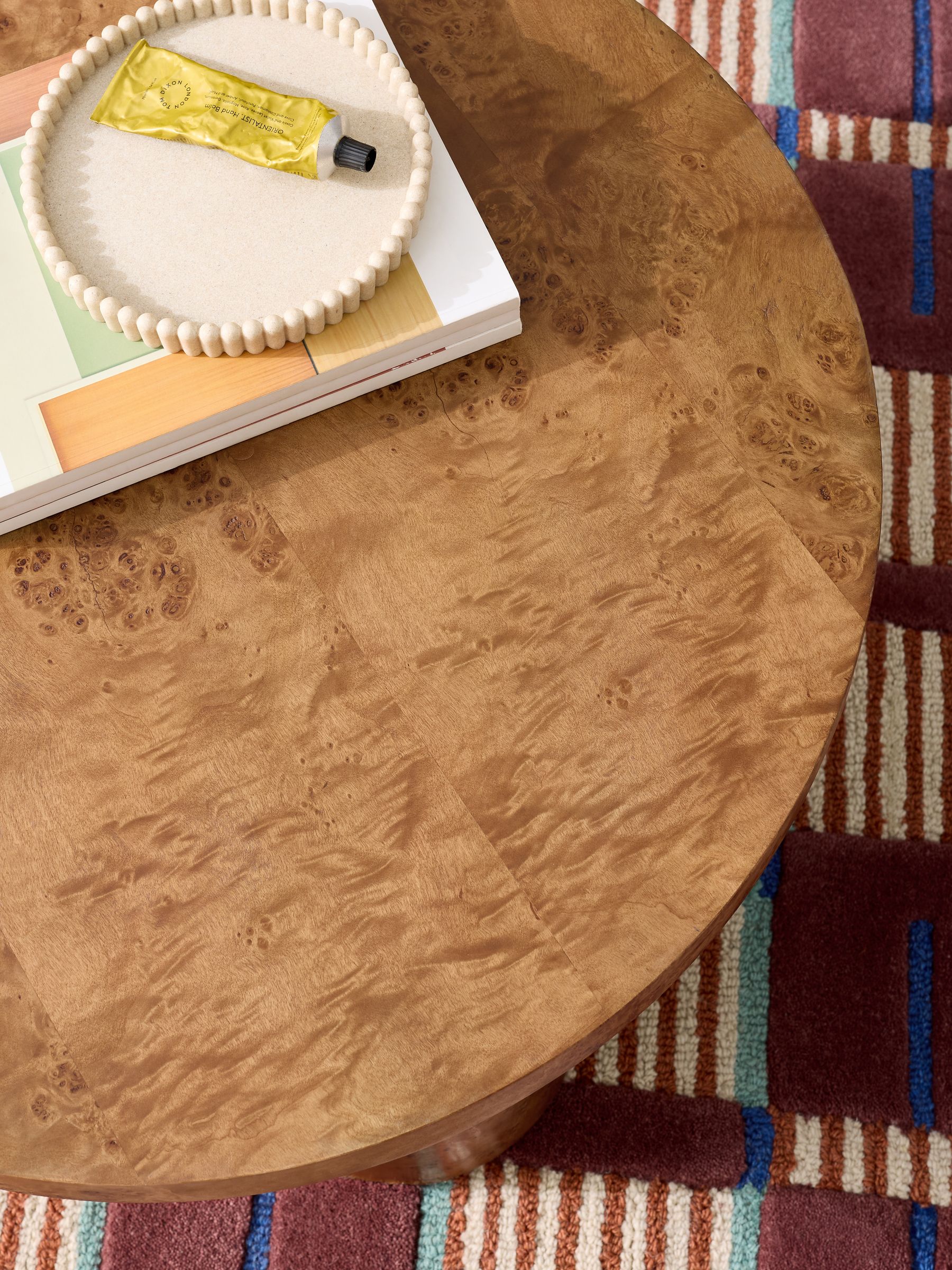 Lacey Round Coffee Table in Dark Burl Wood - Image 2 of 5