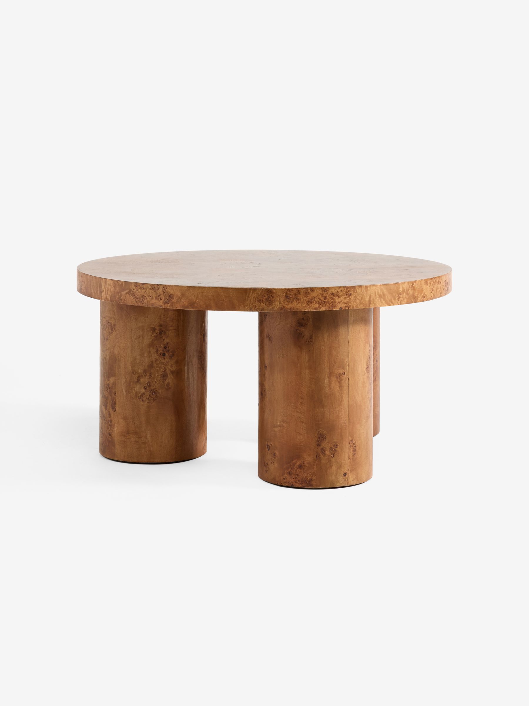 Lacey Round Coffee Table in Dark Burl Wood - Image 4 of 5