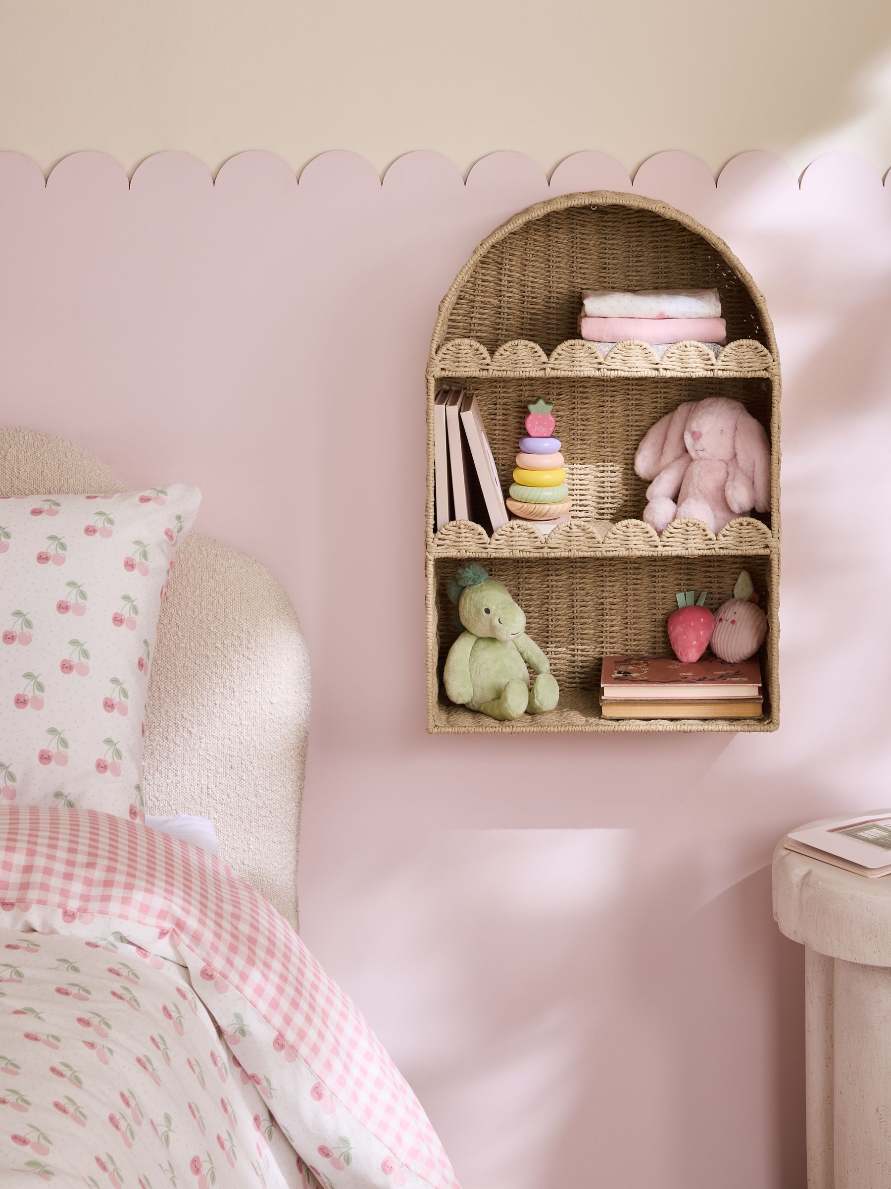 Natural Elodie Scallop Book Shelf - Image 1 of 6