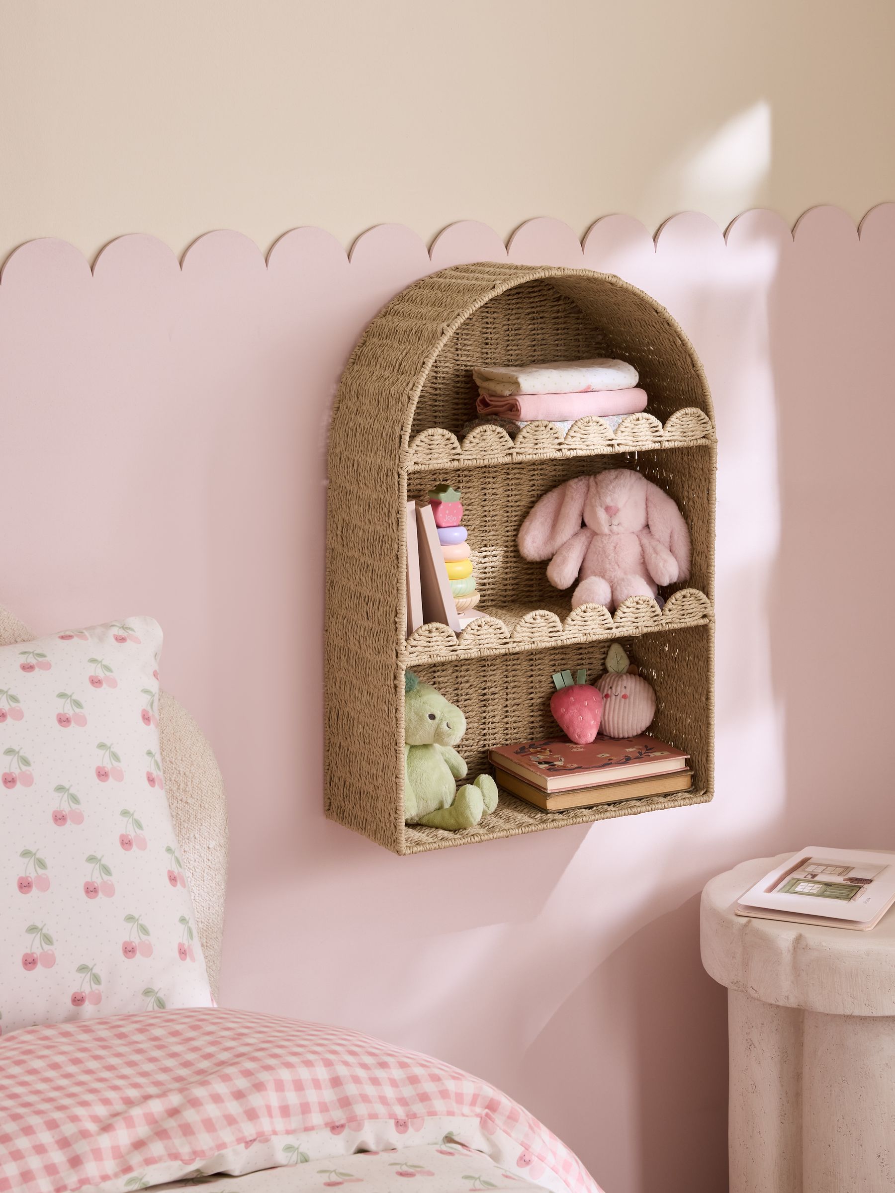 Natural Elodie Scallop Book Shelf - Image 2 of 6