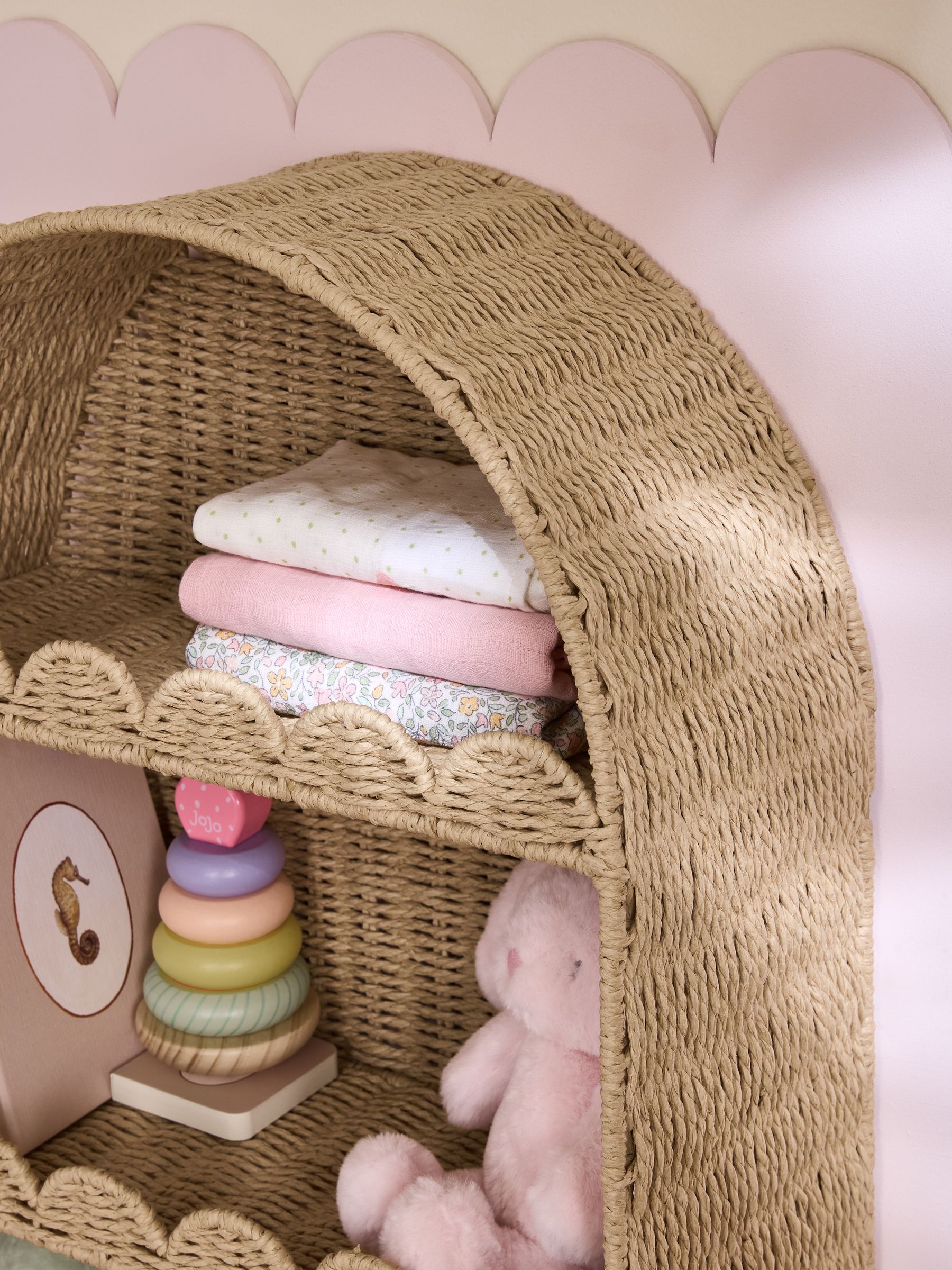 Natural Elodie Scallop Book Shelf - Image 3 of 6