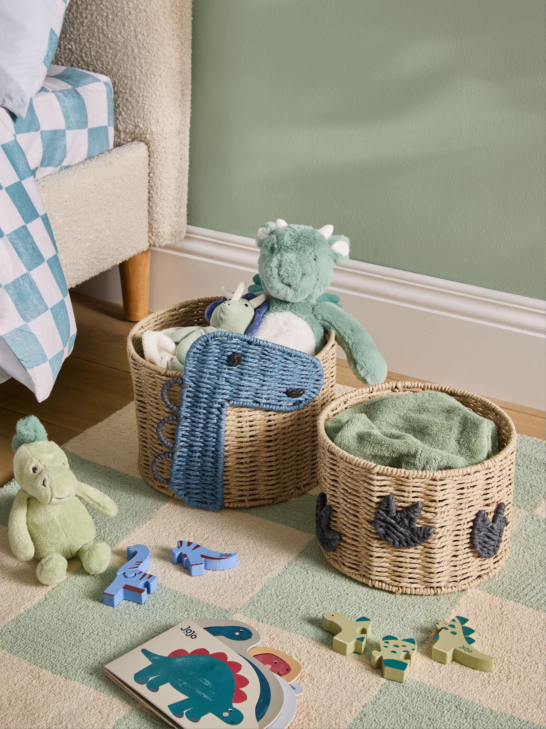 Set of 2 Dinosaur Storage Baskets - Image 1 of 6