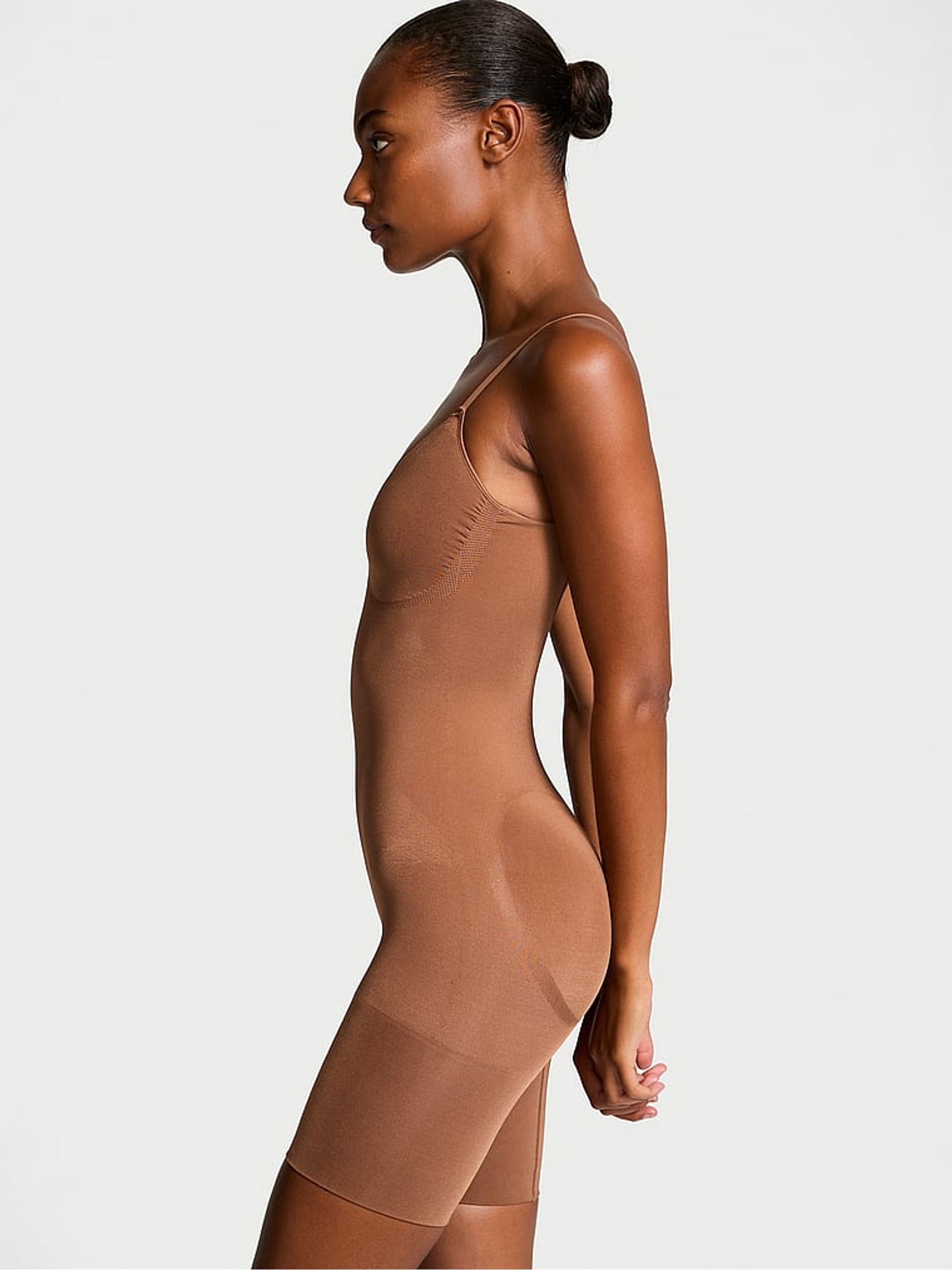 Caramel Nude Seamless Shaping™ Mid Thigh Bodysuit - Image 3 of 4