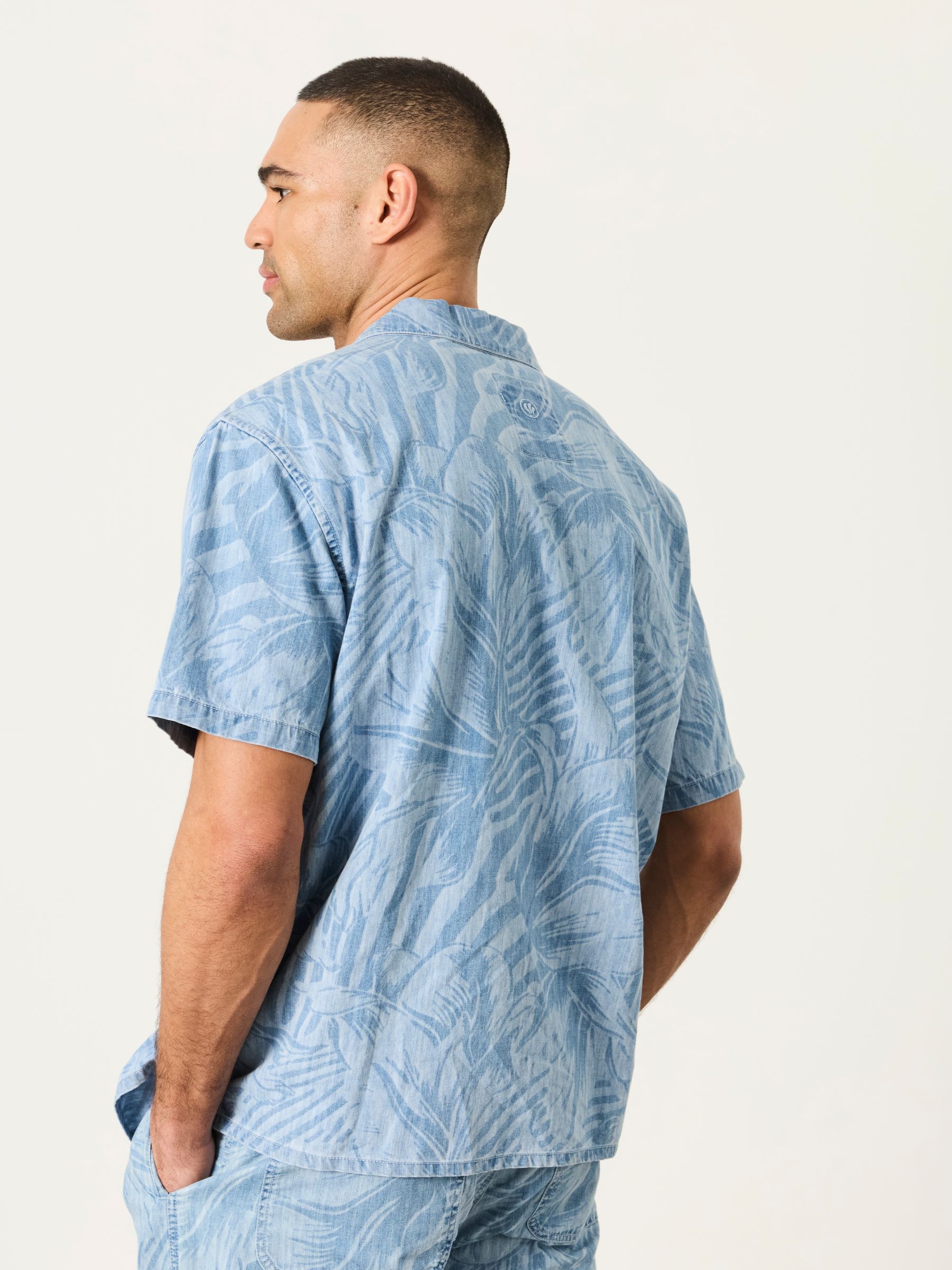 Chambray Blue Short Sleeve Relaxed Fit Jungle Chambray Shirt - Image 2 of 6