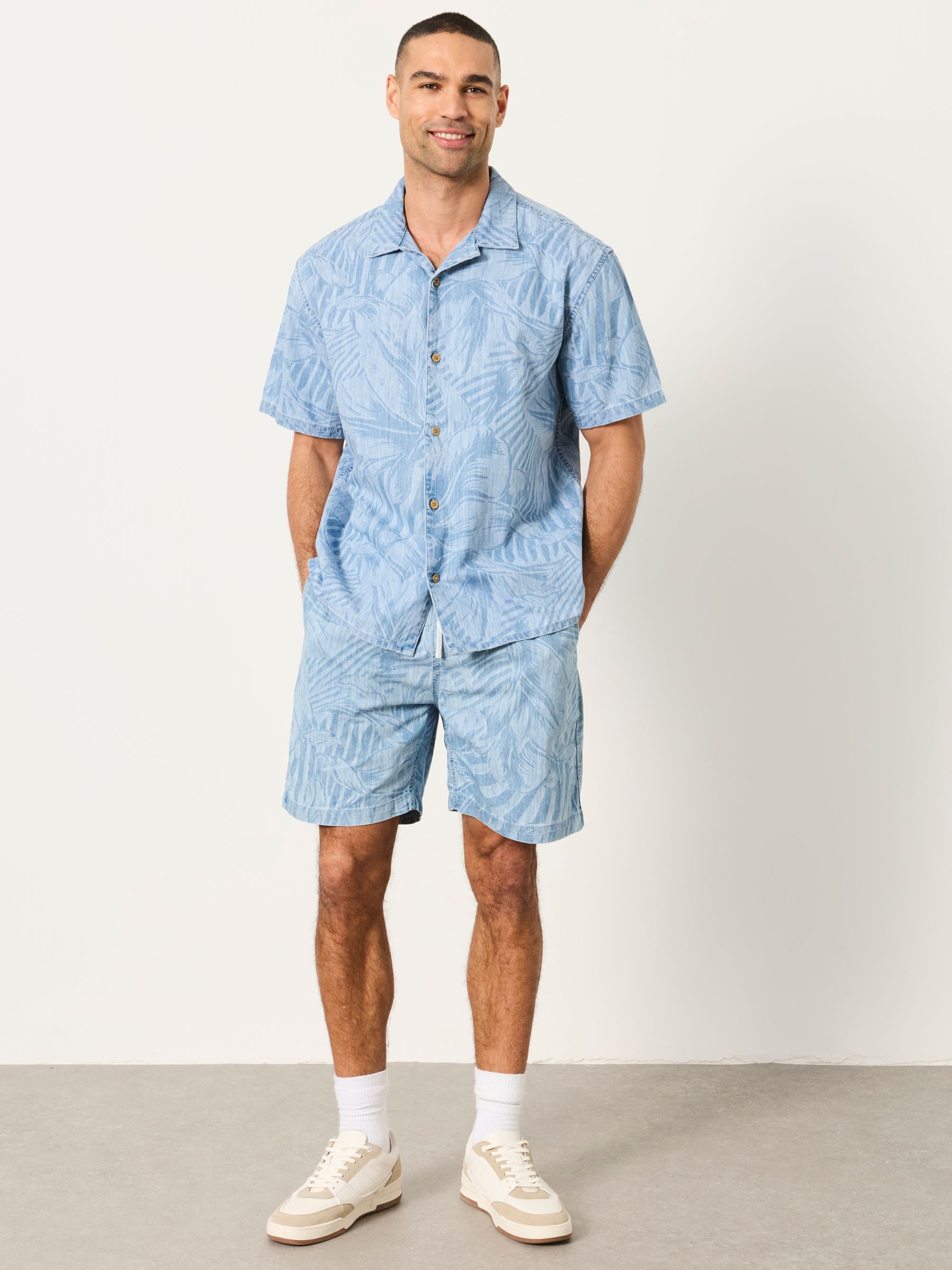Chambray Blue Short Sleeve Relaxed Fit Jungle Chambray Shirt - Image 3 of 6