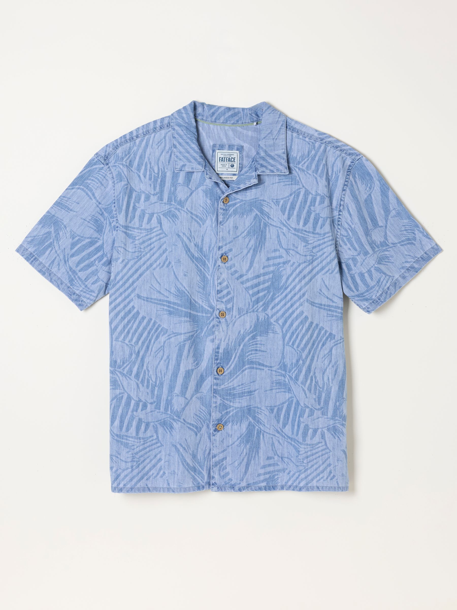 Chambray Blue Short Sleeve Relaxed Fit Jungle Chambray Shirt - Image 6 of 6