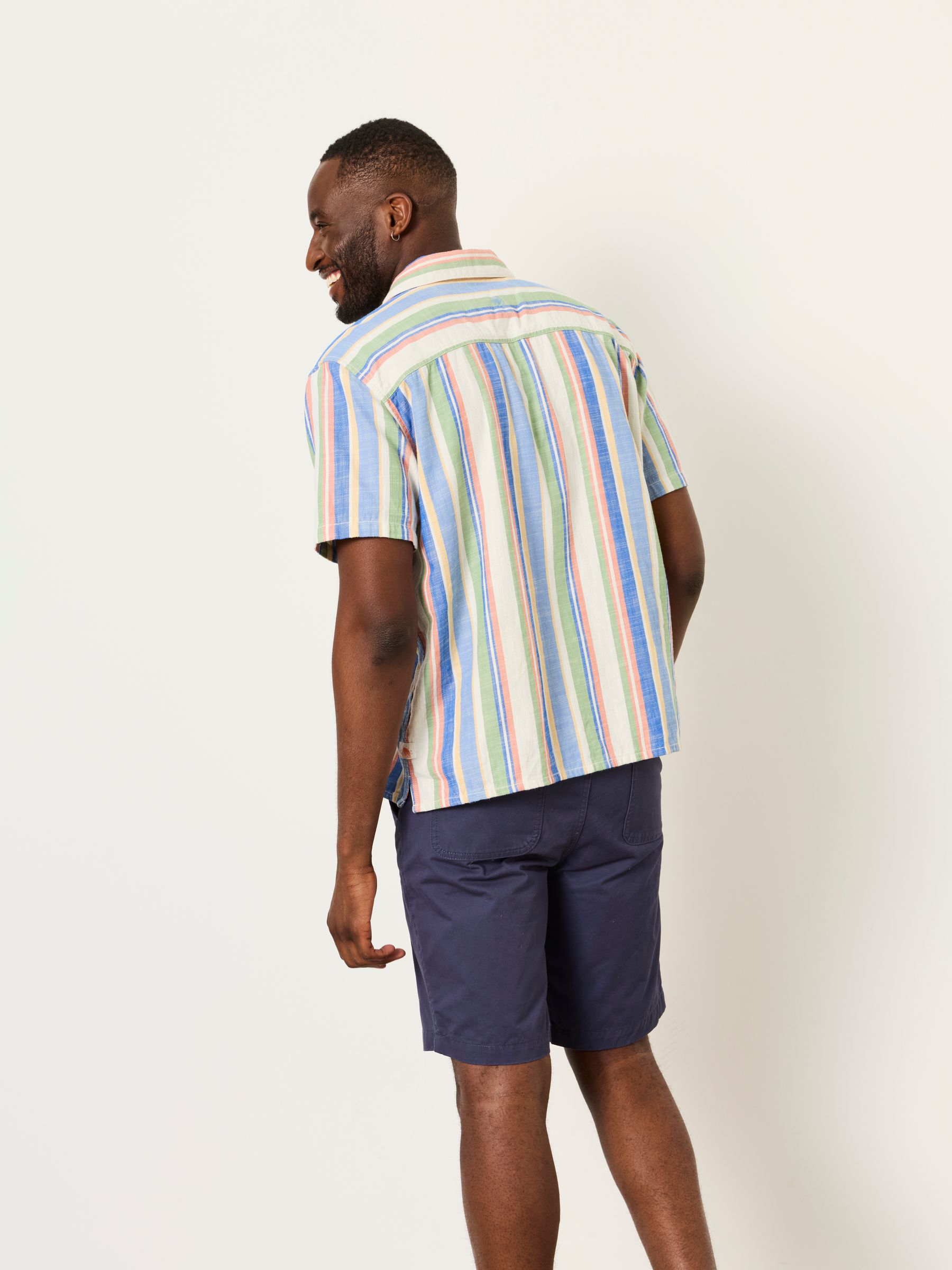 Multi Short Sleeve Relaxed Fit Deck Stripe Shirt - Image 2 of 7