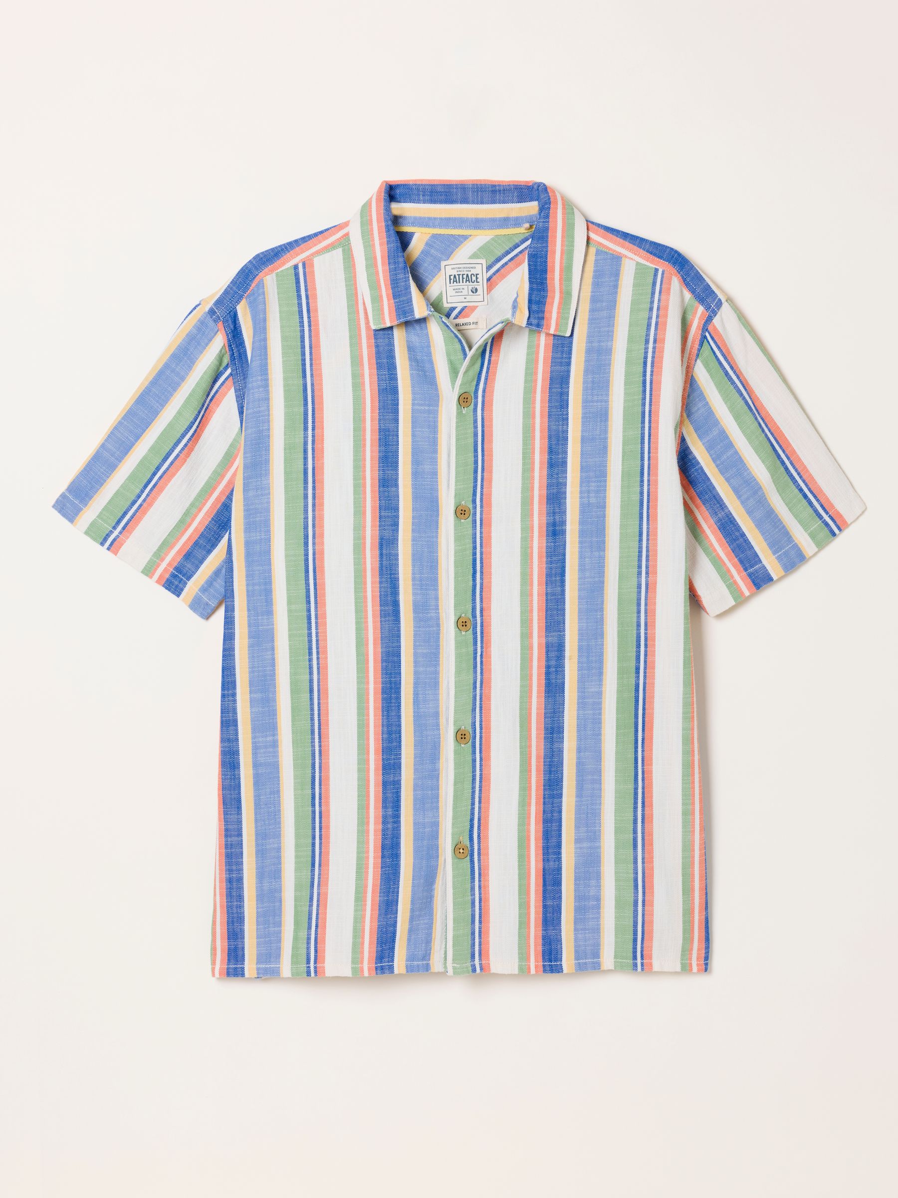 Multi Short Sleeve Relaxed Fit Deck Stripe Shirt - Image 8 of 8 Multi Short Sleeve Relaxed Fit Deck Stripe Shirt - Image 8 of 8