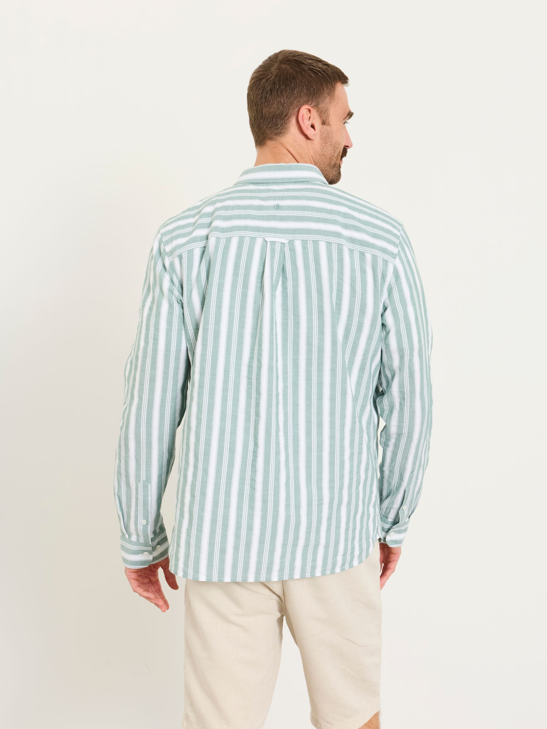 Green Long Sleeve Fynn Stripe Shirt - Image 2 of 6
