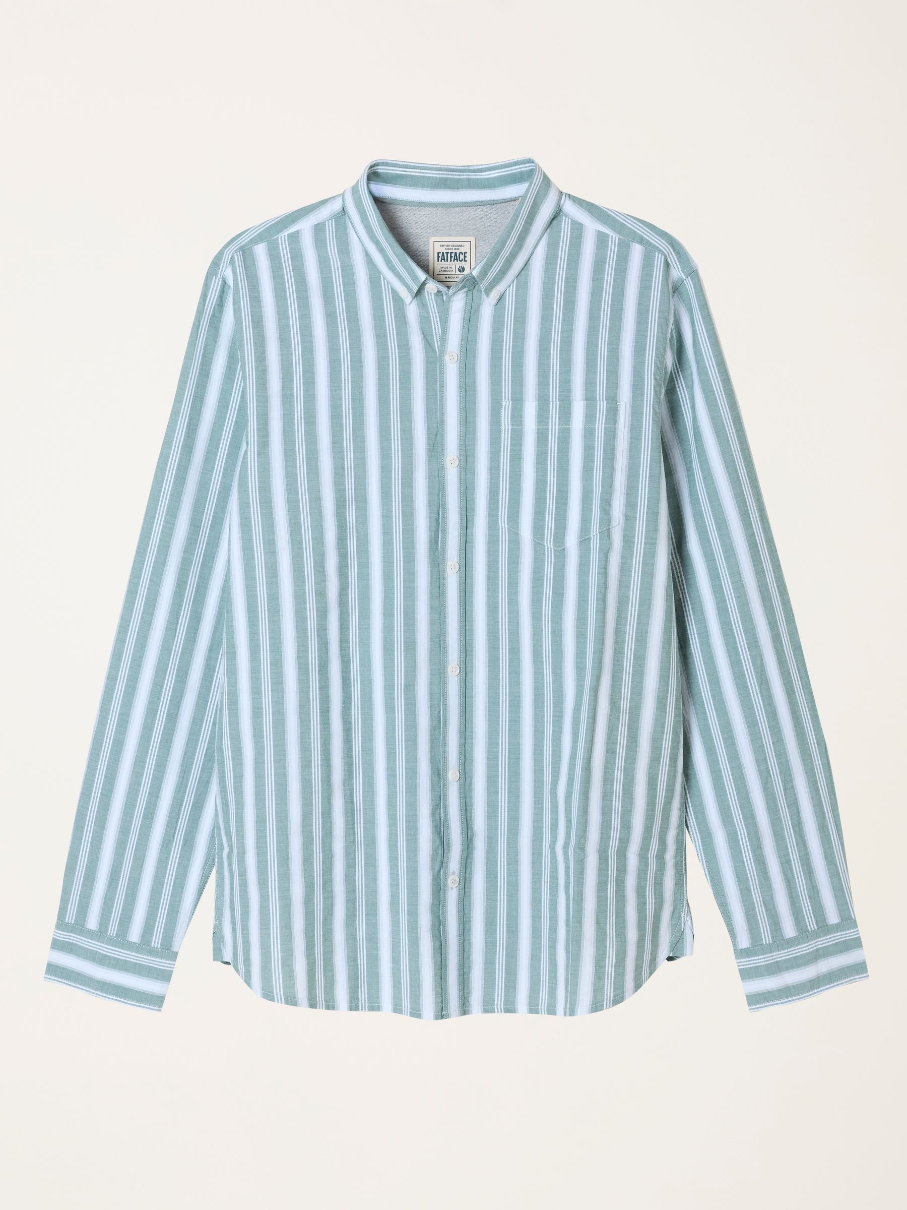 Green Long Sleeve Fynn Stripe Shirt - Image 6 of 6