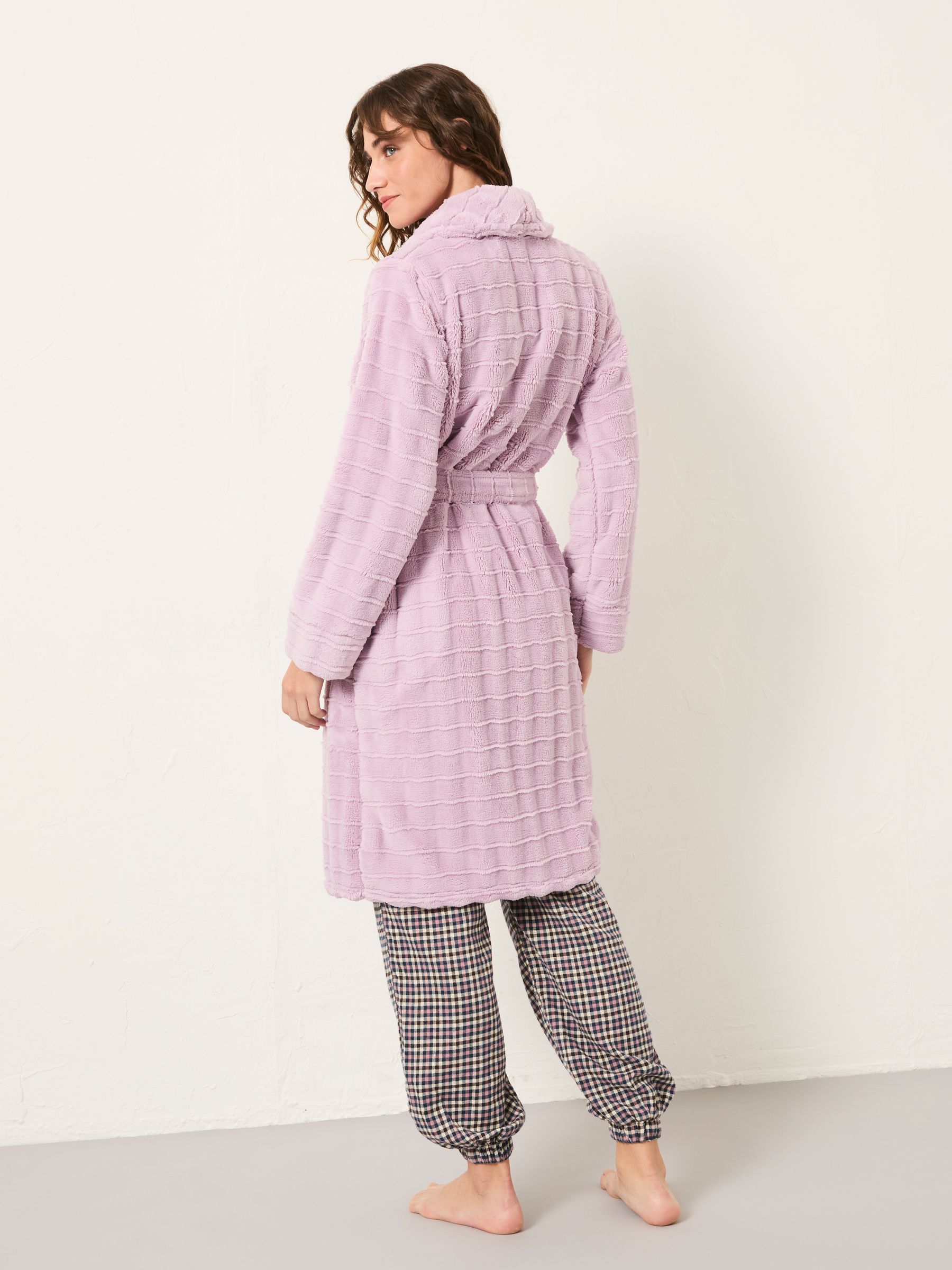 Lilac Purple Cosy Textured Dressing Gown - Image 2 of 5