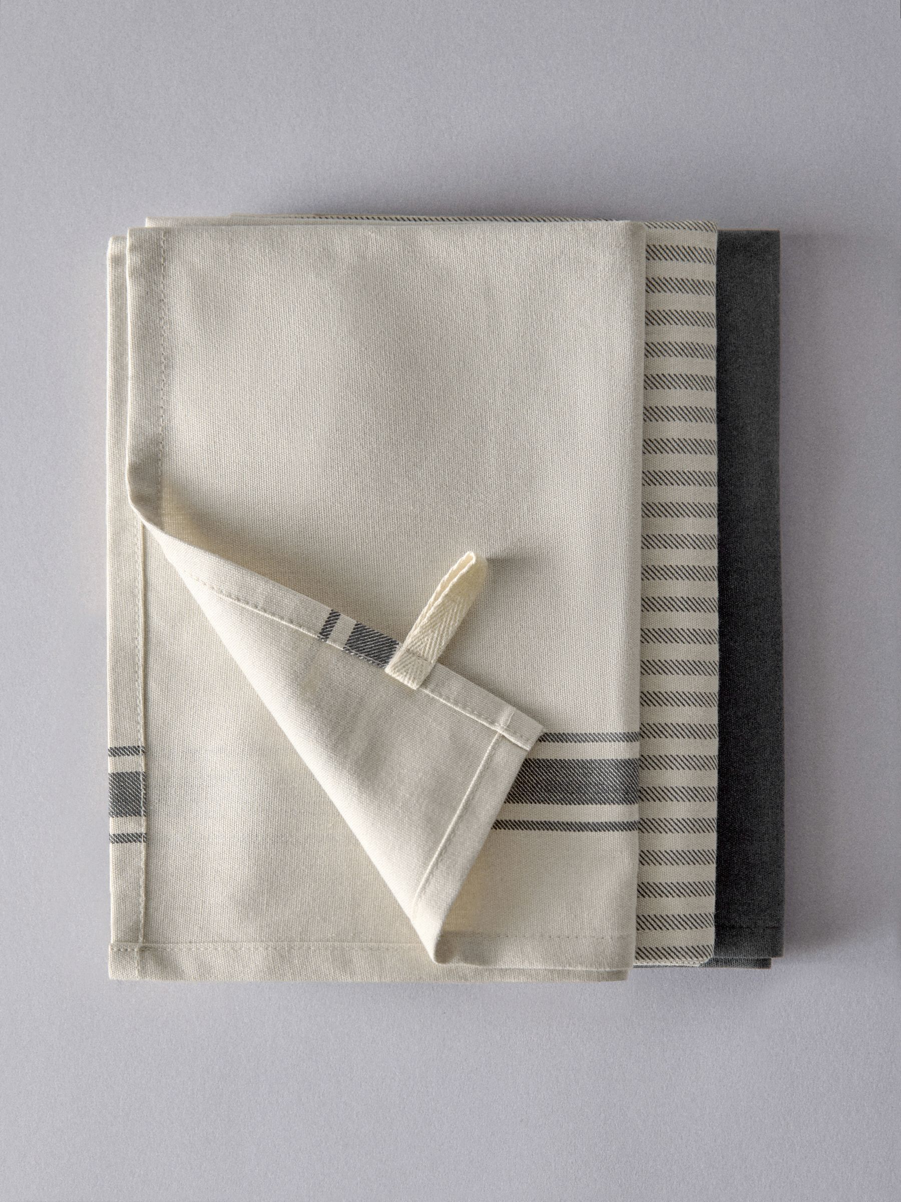 4 Pack Tea Towels and Oven Glove Set Natural - Image 3 of 5
