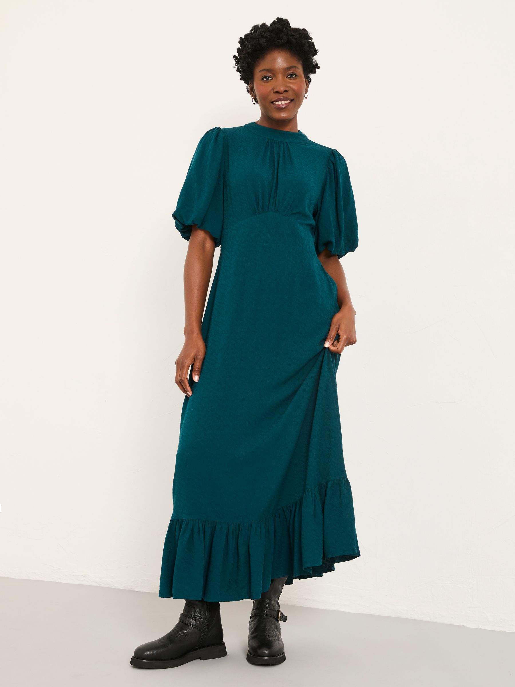 Mila Teal Blue Regular Midi Dress - Image 1 of 7 Mila Teal Blue Regular Midi Dress - Image 1 of 7