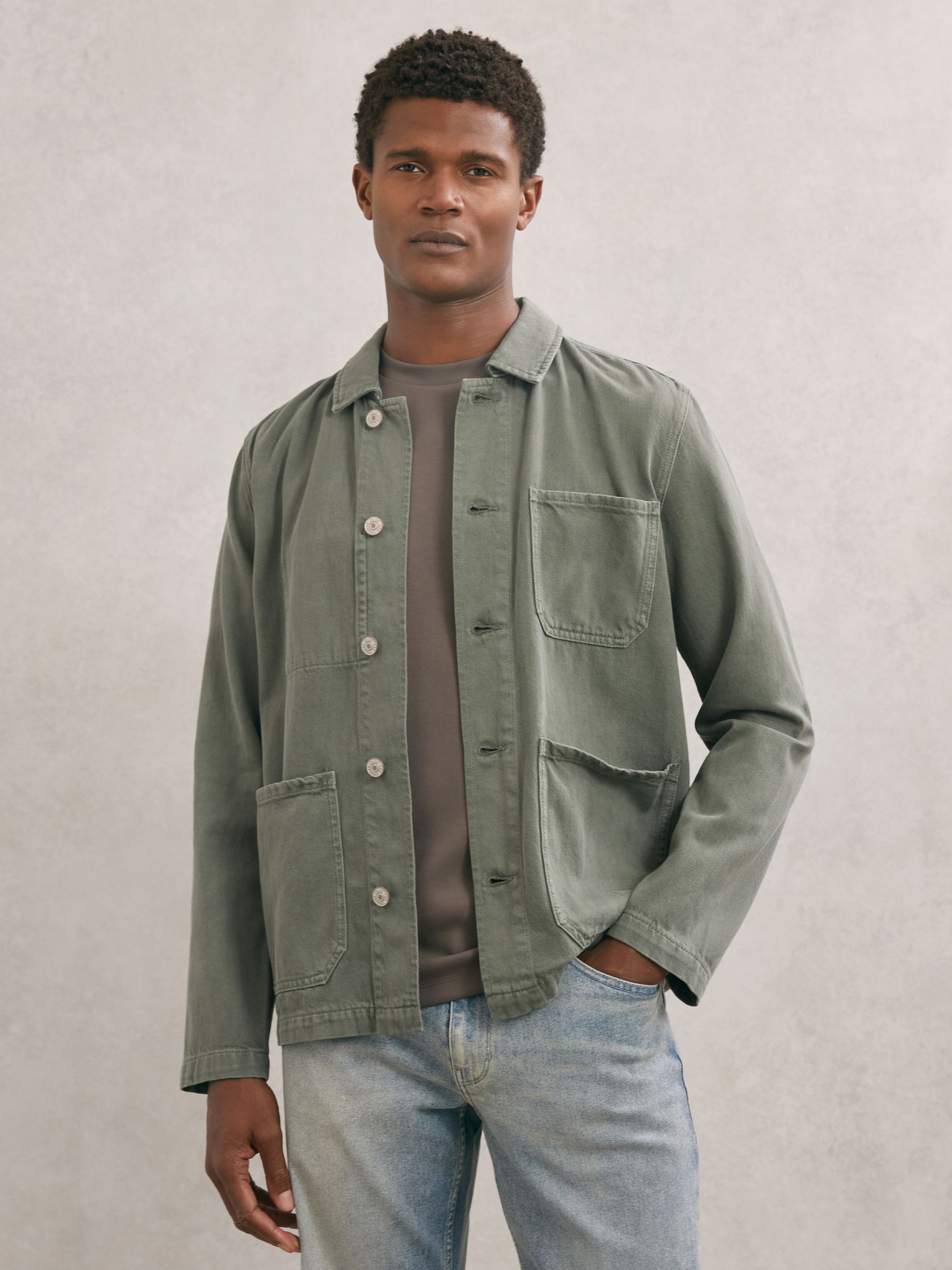 Paige Sidham Chore Jacket in Light Green - Image 1 of 5