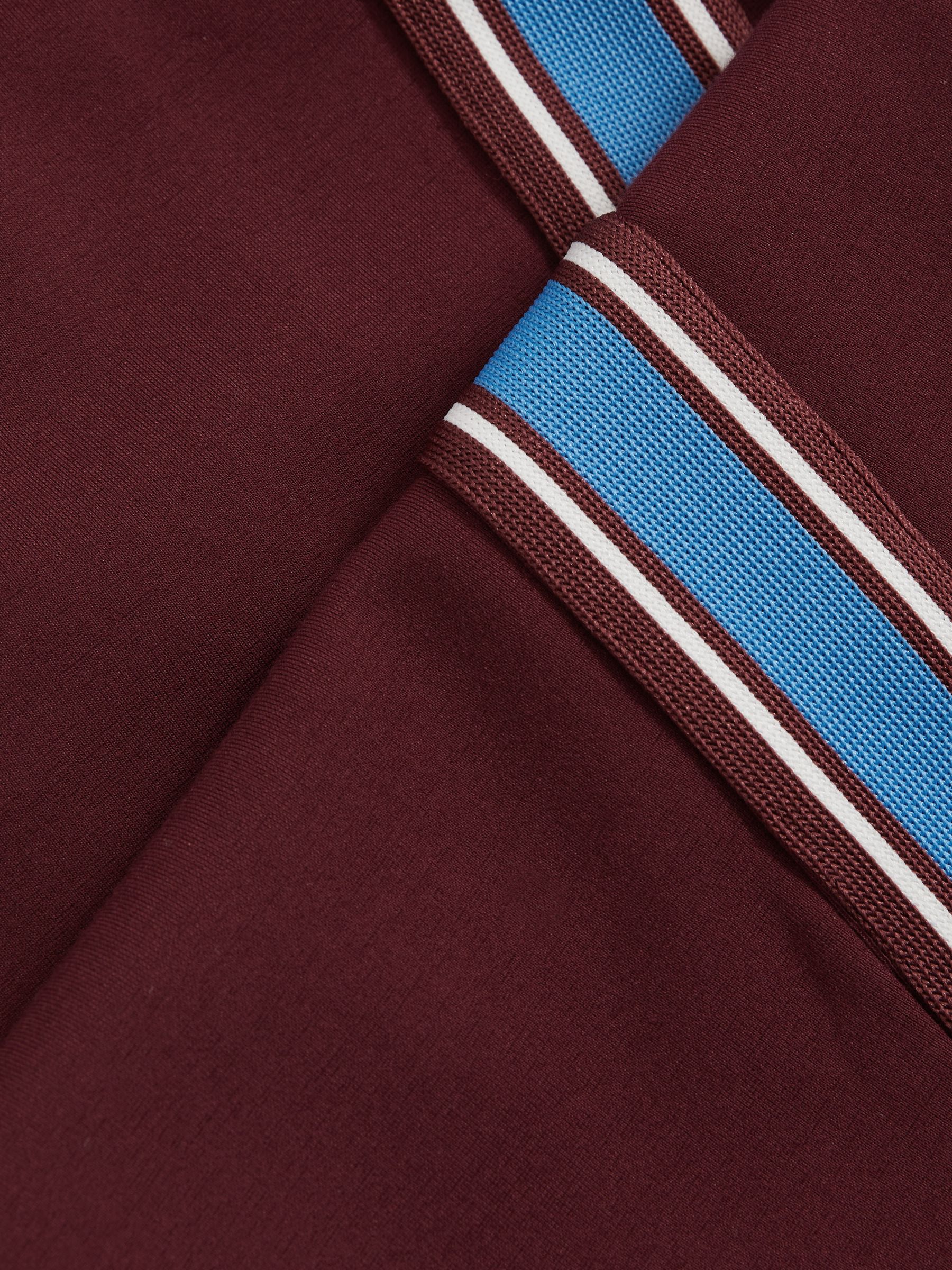 The Upside Side-Stripe Flared Trousers in Dark Red - Image 2 of 2