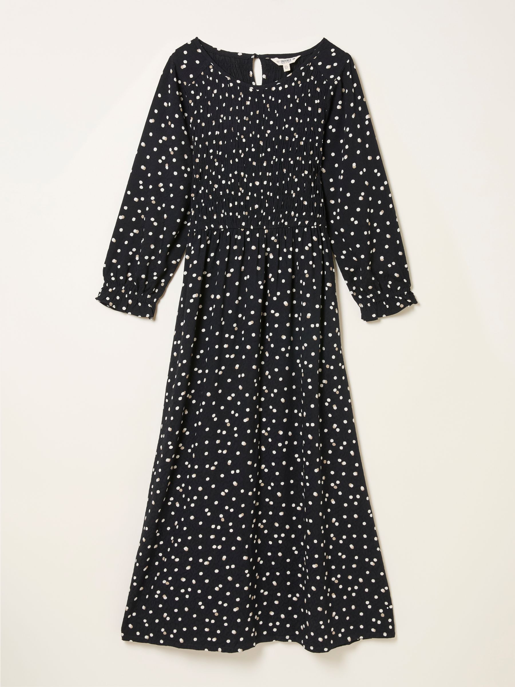 Mabel Black Polka Dot Regular Midi Dress - Image 7 of 7