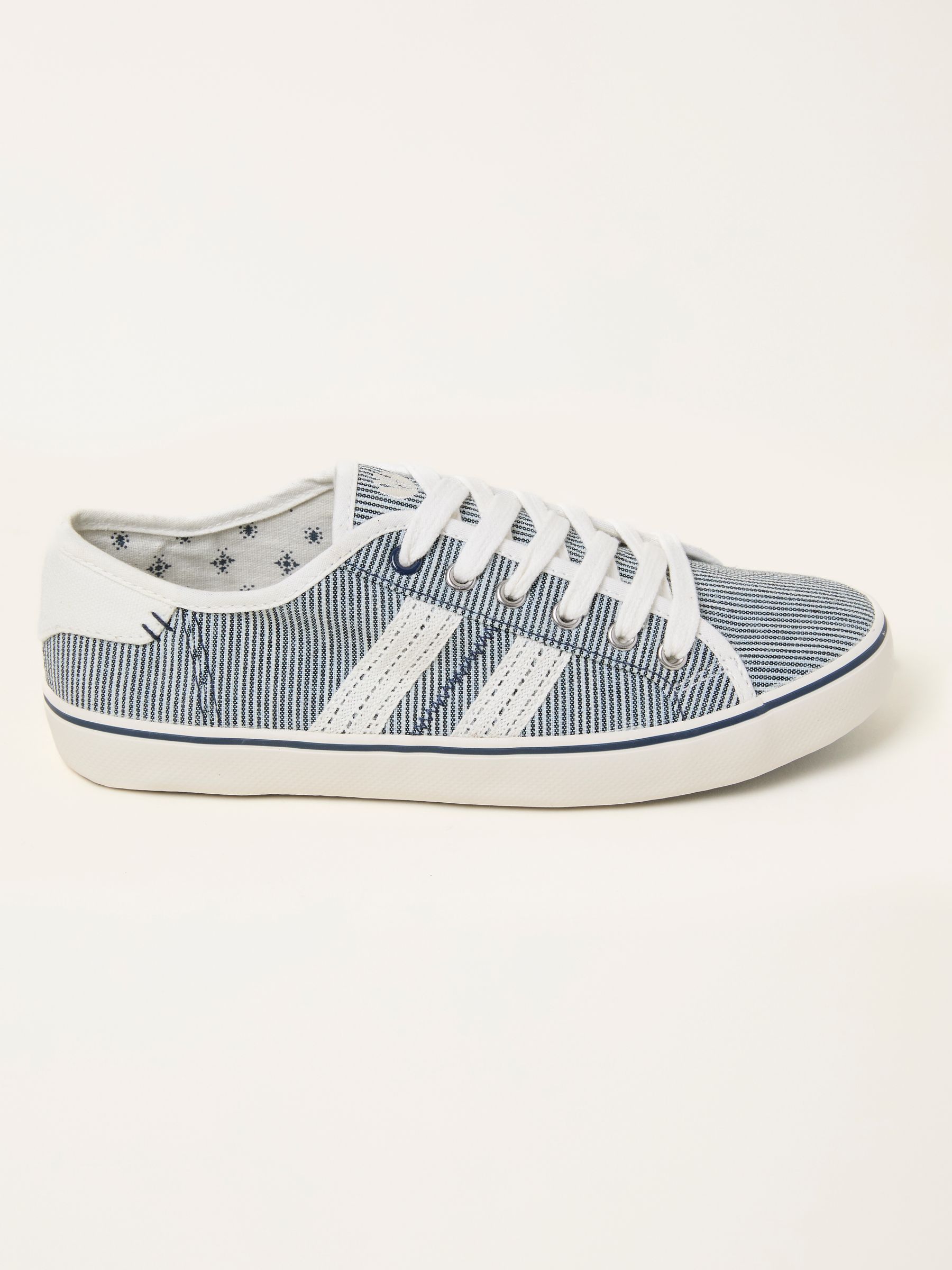 Lola Navy Canvas Trainer - Image 2 of 4