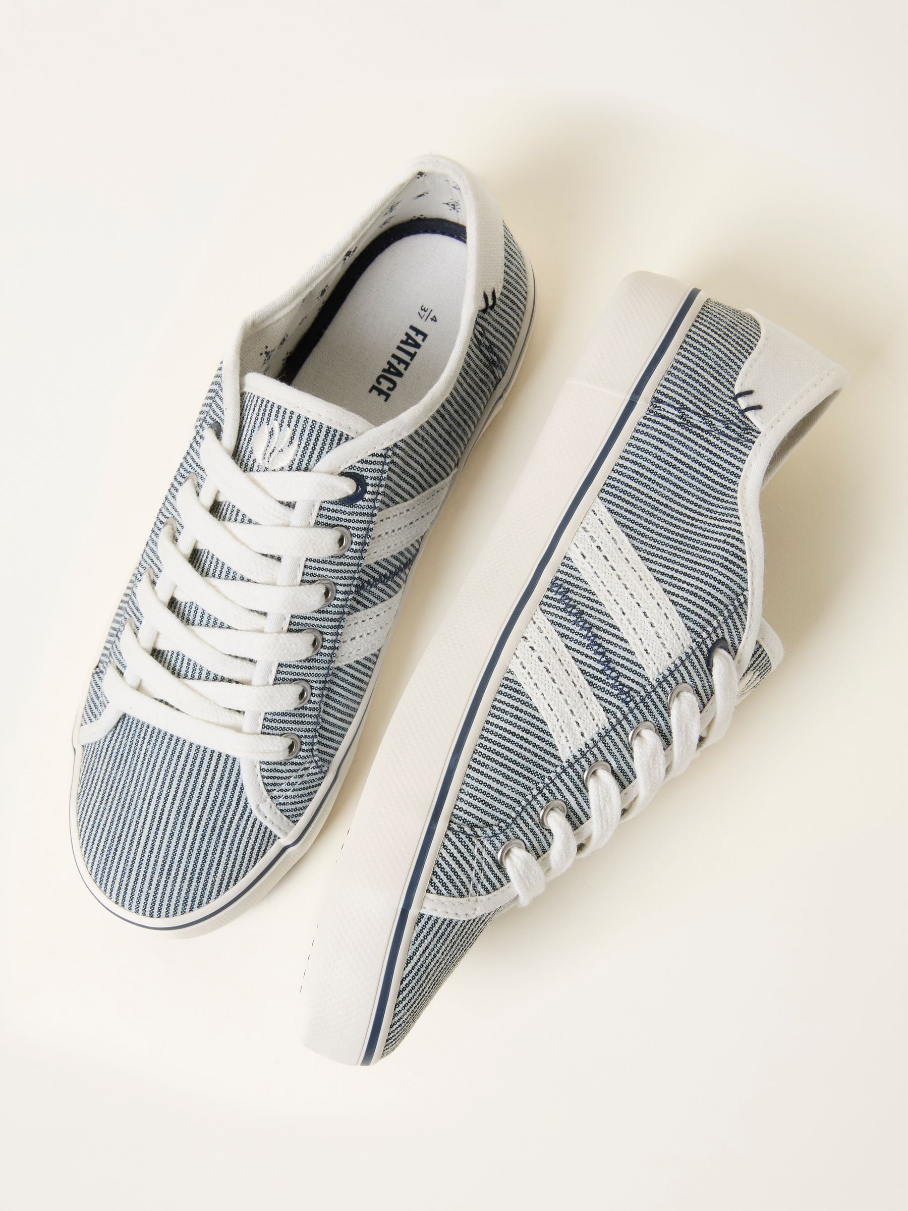 Lola Navy Canvas Trainer - Image 3 of 4