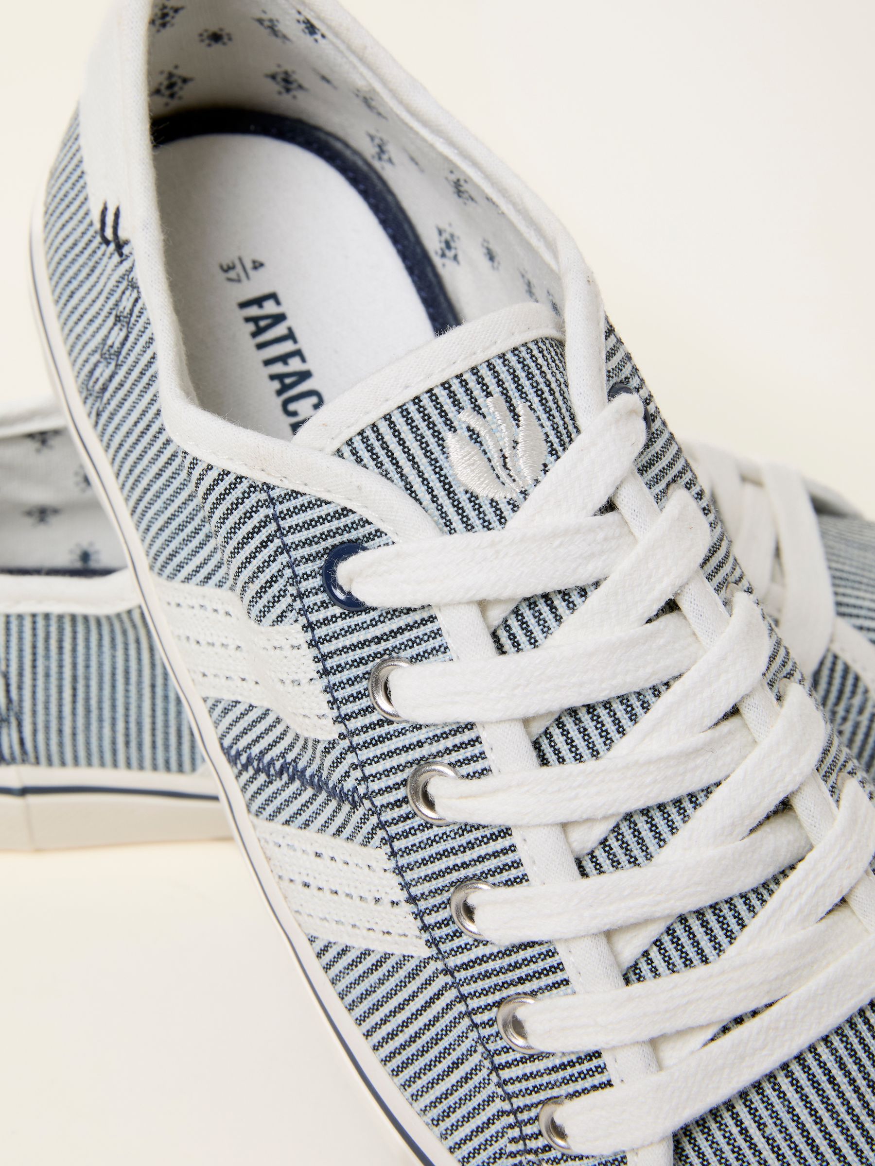 Lola Navy Canvas Trainer - Image 4 of 4
