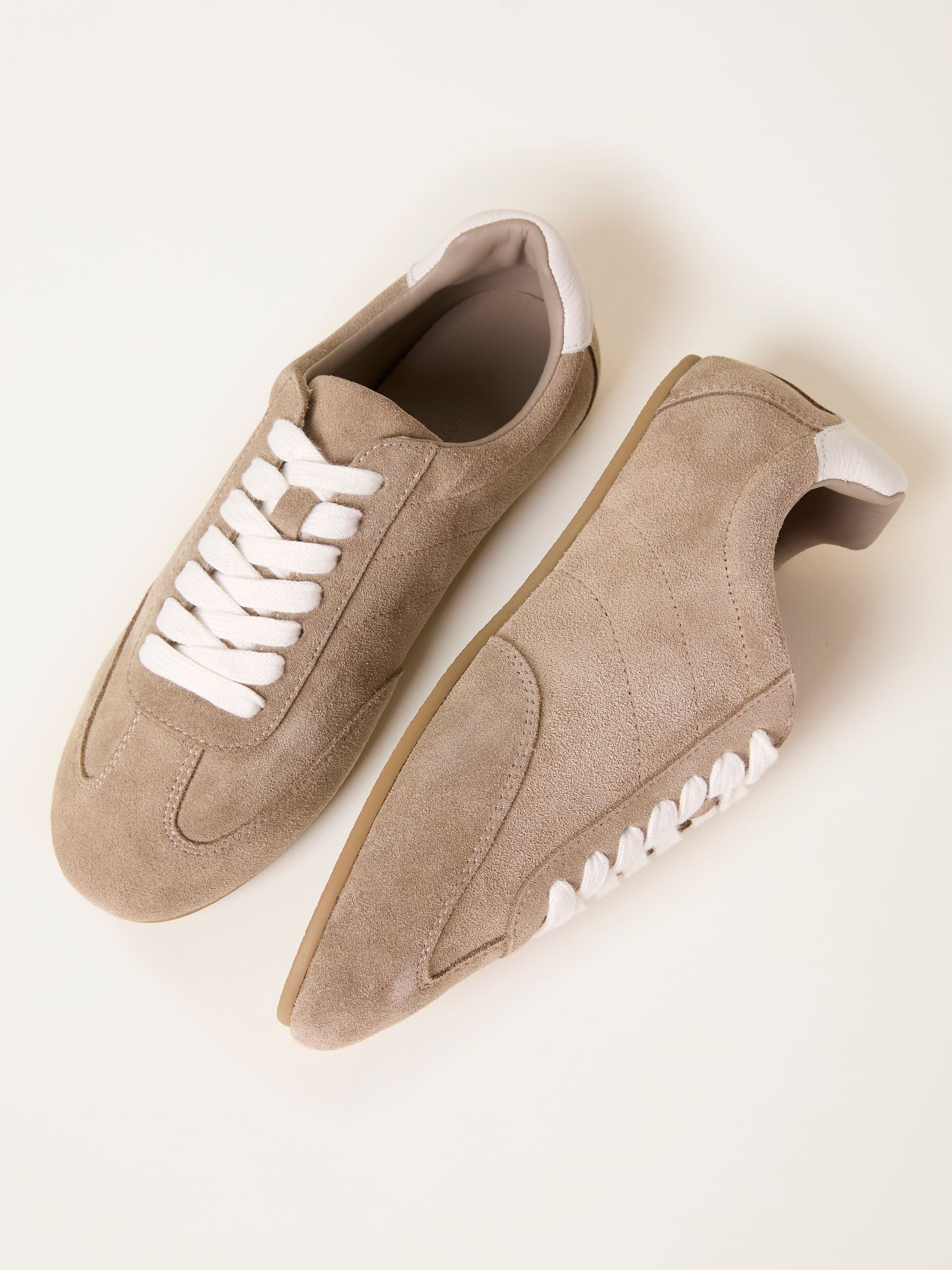 Light Brown Slim Ballet Suede Trainer - Image 3 of 3