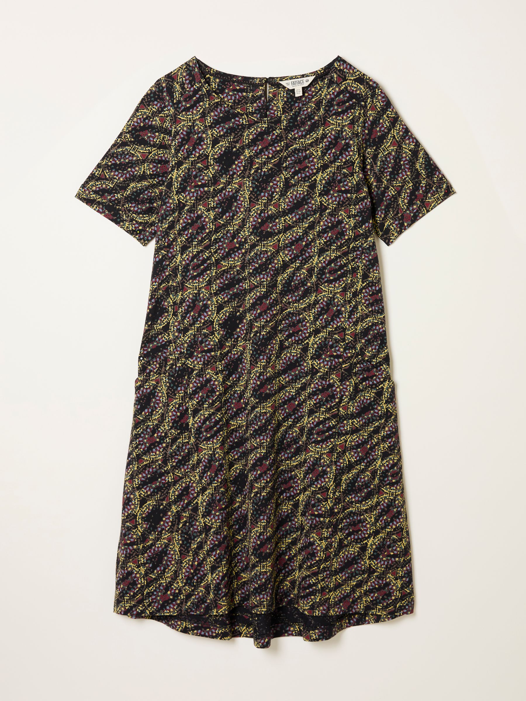 Simone Black Sketchy Texture Regular Jersey Dress - Image 5 of 5