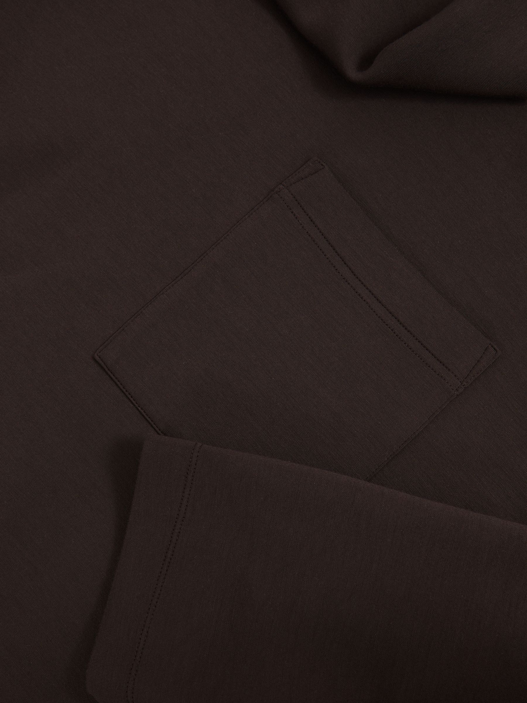 Interlock-Jersey Funnel-Neck Sweatshirt in Dark Chocolate Brown - Image 5 of 5