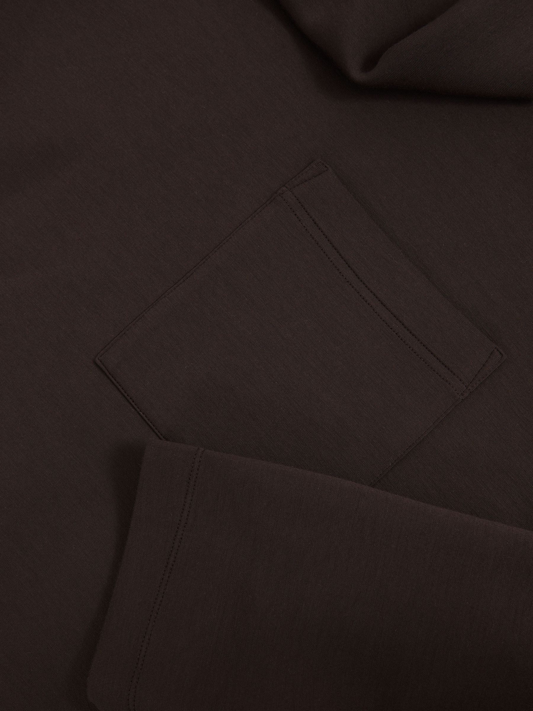 Premium Interlock Funnel-Neck Sweatshirt in Dark Chocolate Brown - image 4