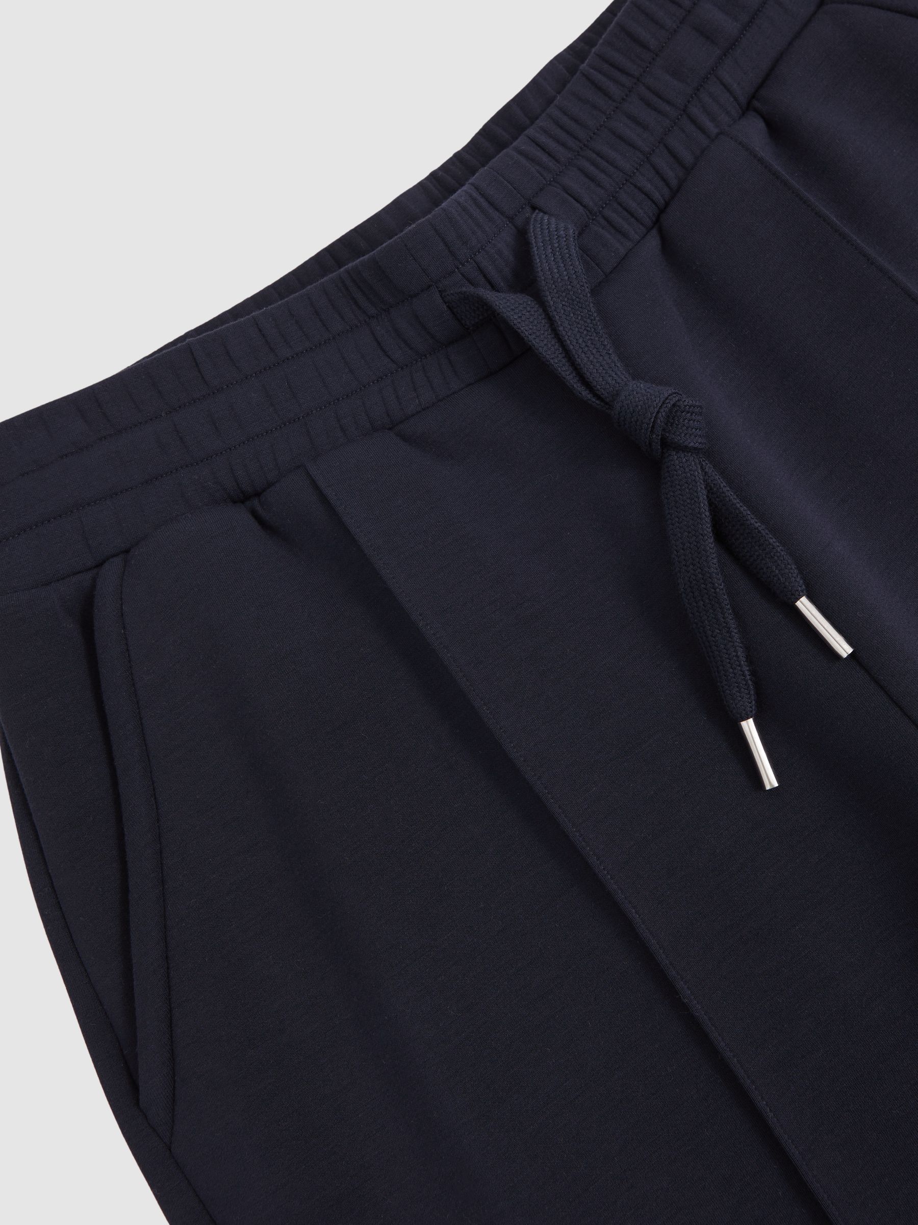 Petite Premium Interlock Wide-Leg Joggers in Navy - image 5