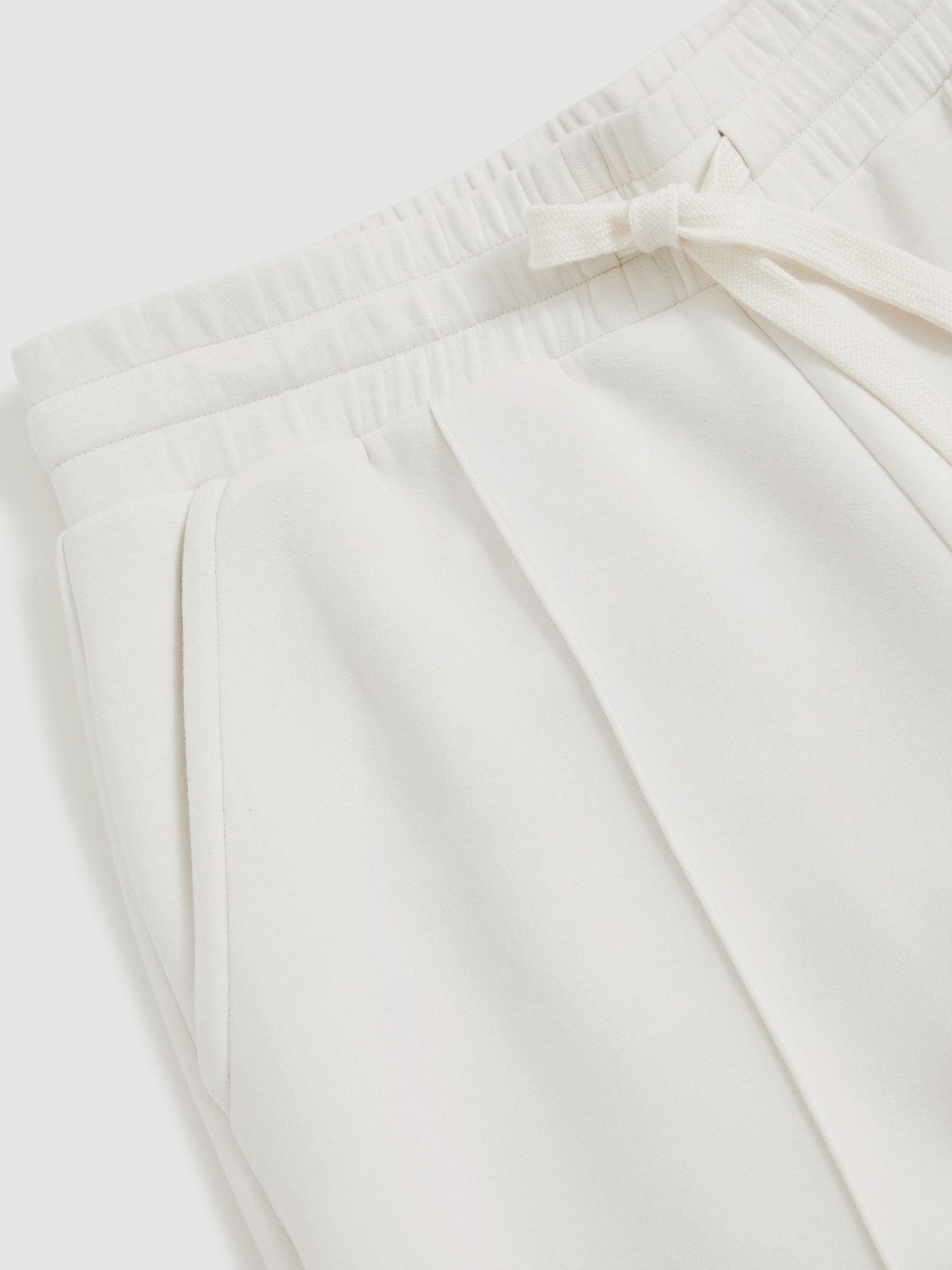 Petite Premium Interlock Wide-Leg Joggers in Ivory - image 5