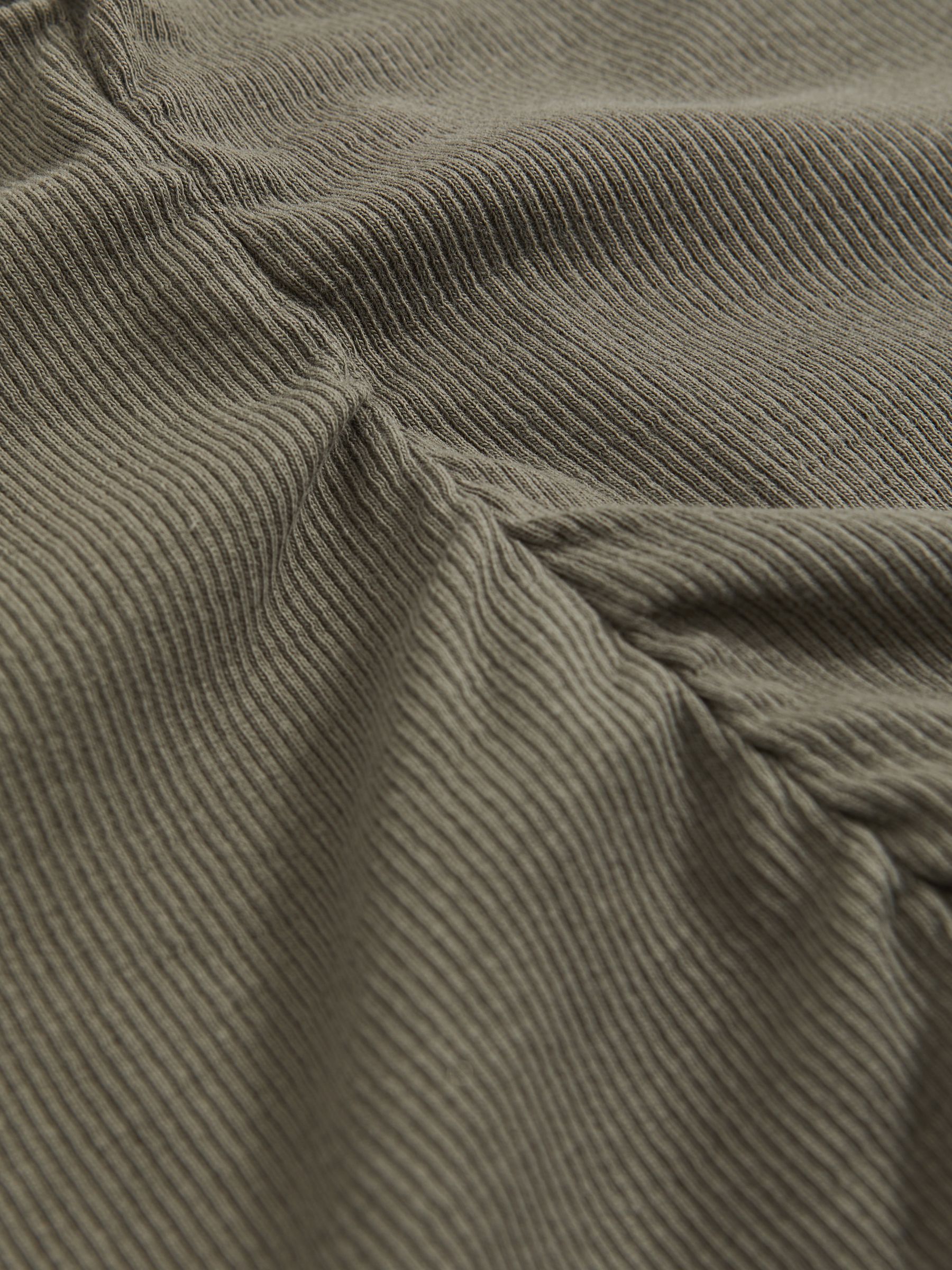 Fine-Rib Ruched Vest Top in Khaki Green - image 5