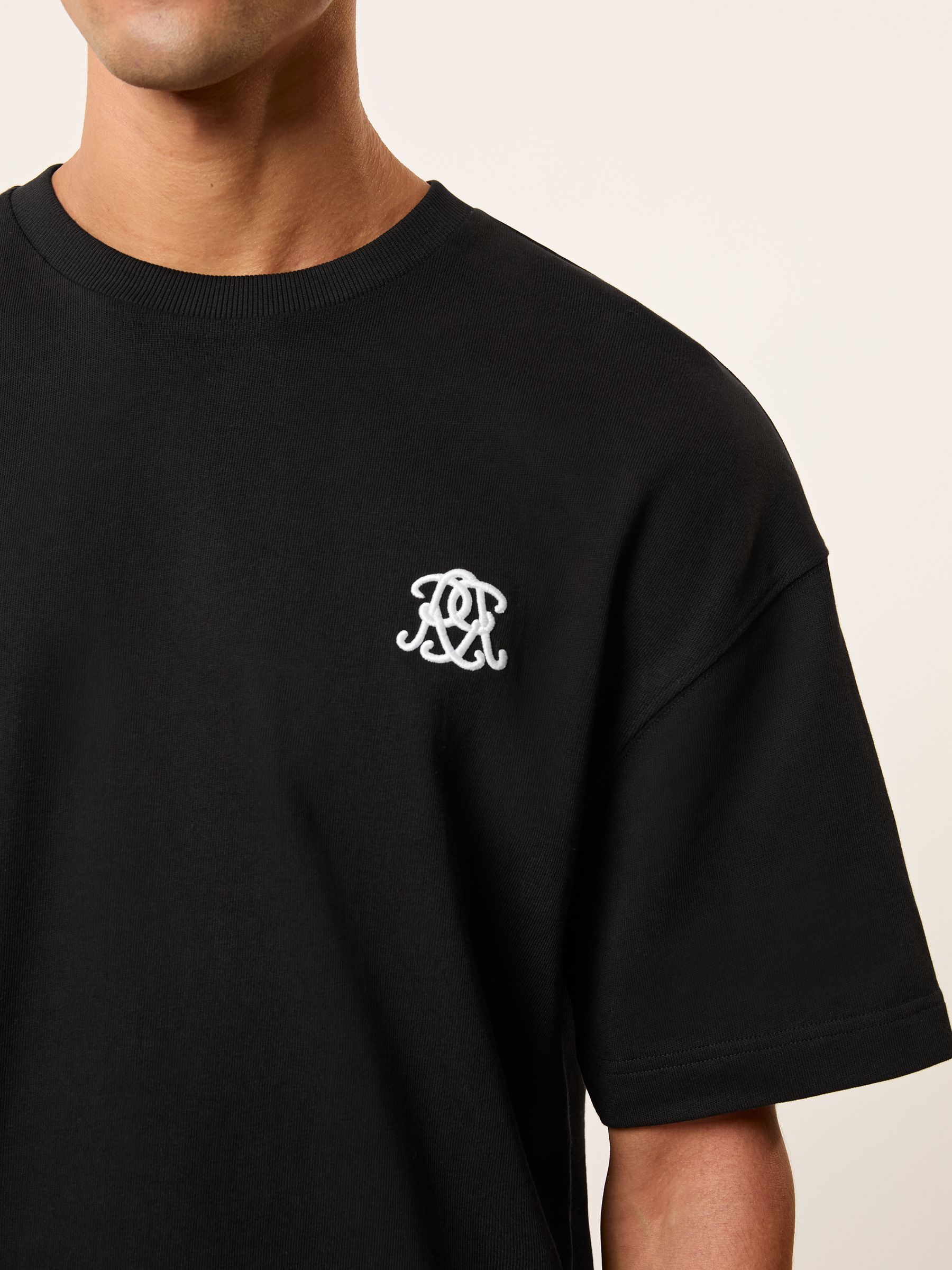 Monogram Cotton Relaxed-Fit T-Shirt in Black - image 5
