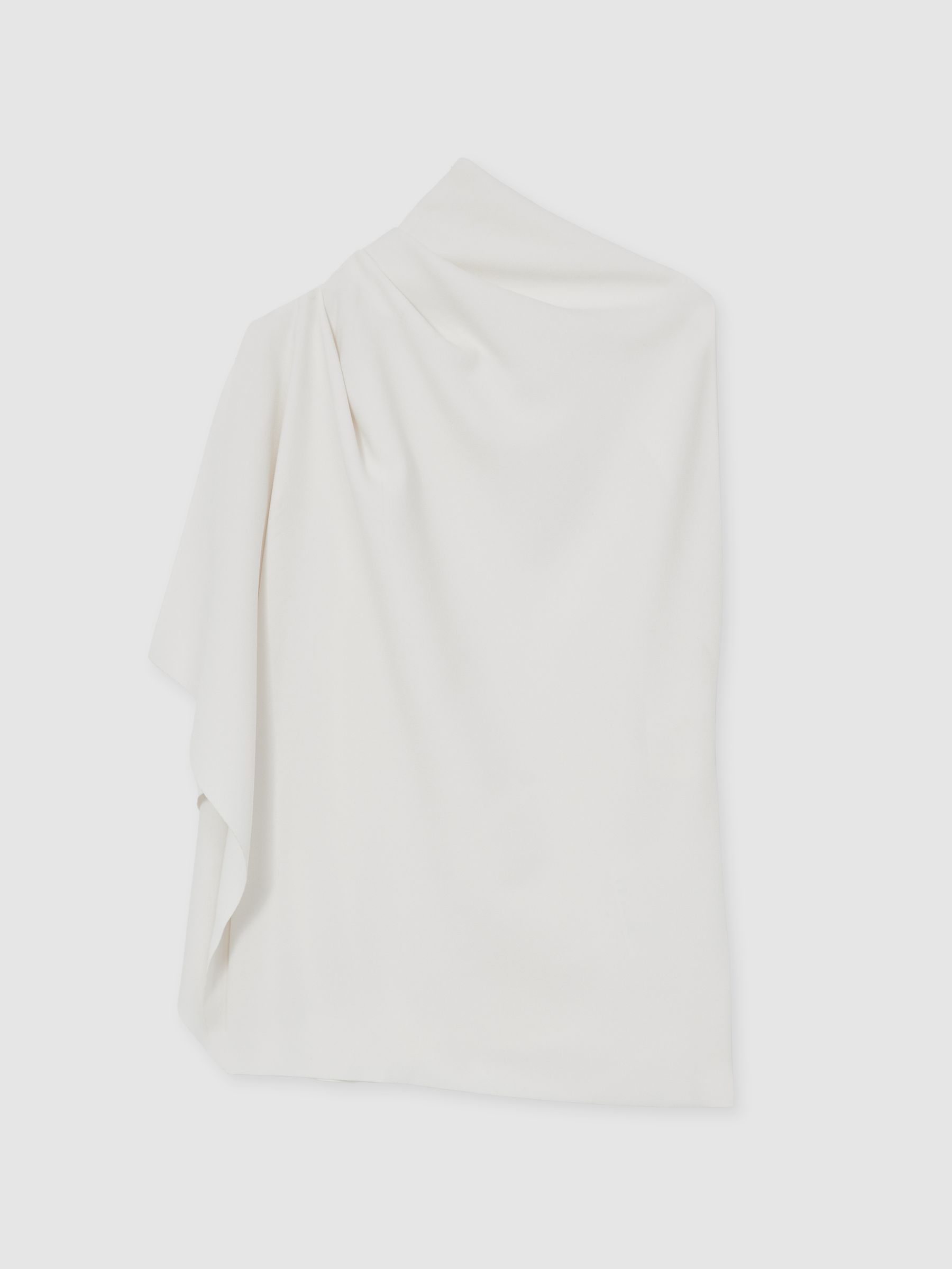 One-Shoulder Draped Top in Ivory - Image 2 of 6
