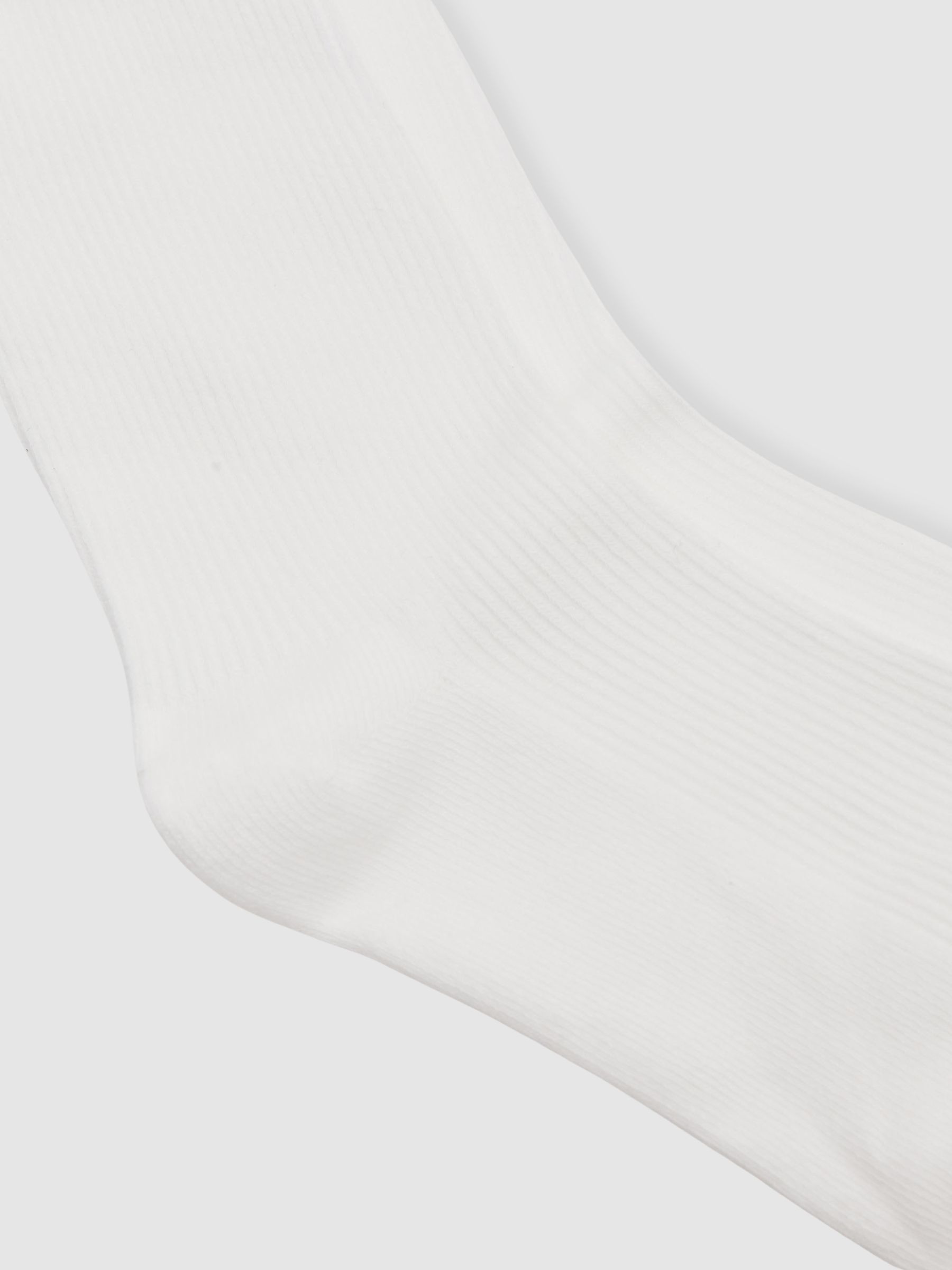 Ribbed Frilly Socks in Cream - Image 2 of 3
