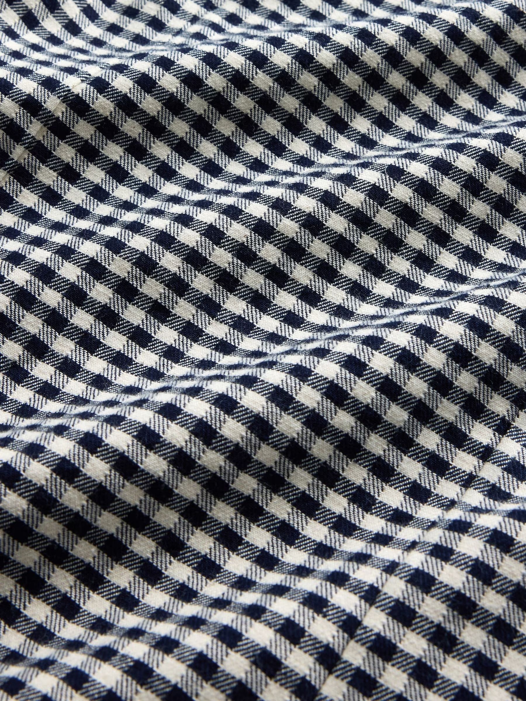 Black/White DÔEN Gingham Denim Mini Dress - Image 8 of 8