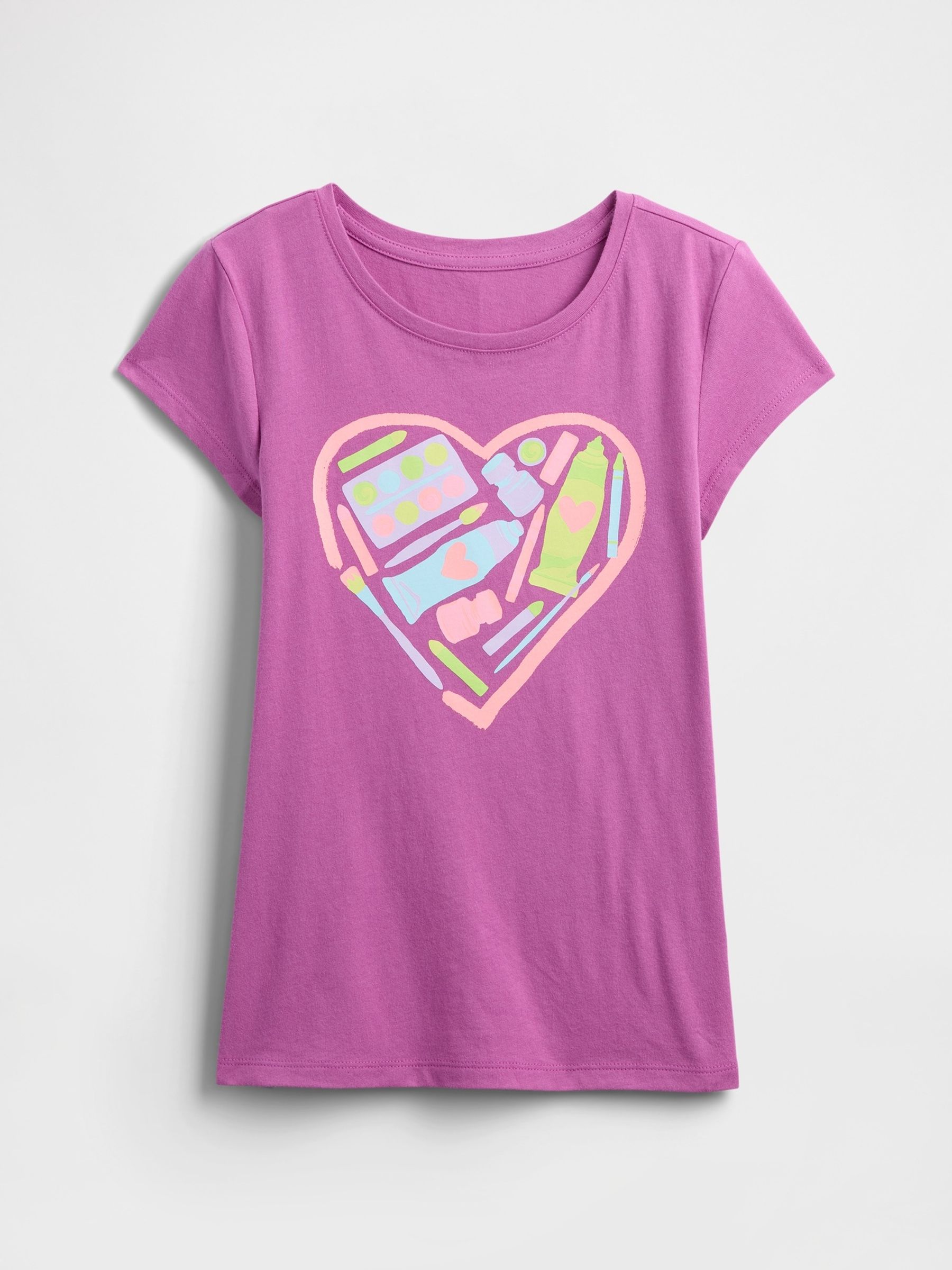 Purple Graphic Crew Neck Short Sleeve T-Shirt (4-13yrs) - Image 1 of 3