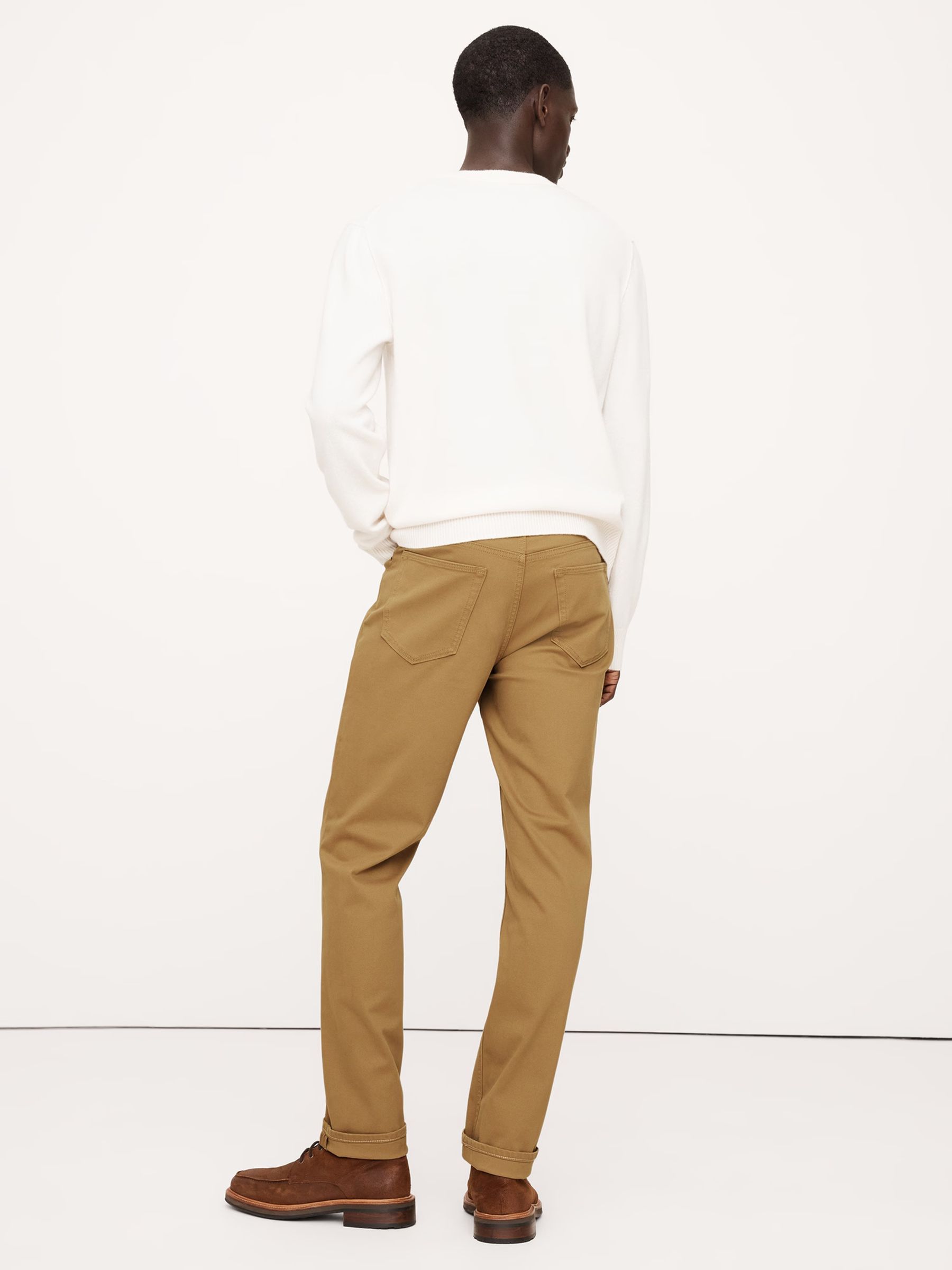 Banana Republic Brown Slim Traveler Trousers 2.0 - Image 2 of 4