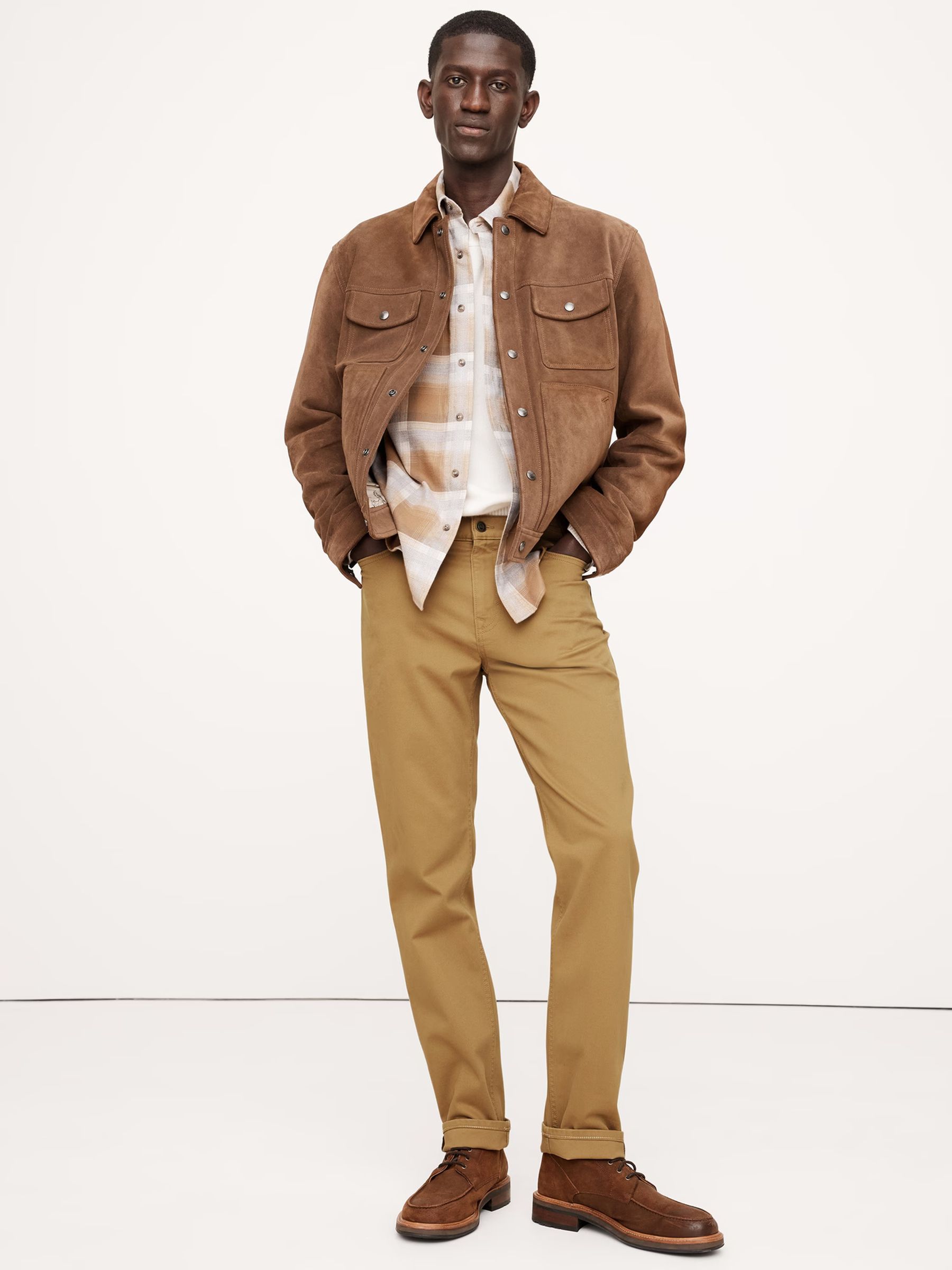 Banana Republic Brown Slim Traveler Trousers 2.0 - Image 3 of 4