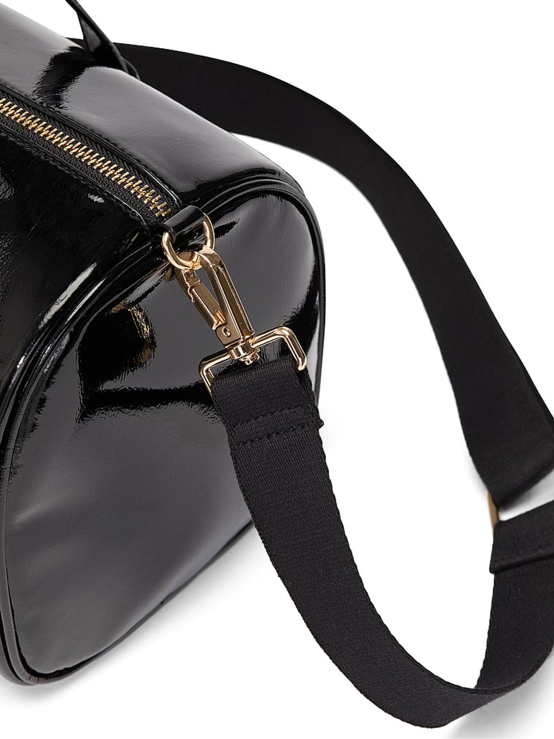 Black Patent Large Duffle Bag - Image 4 of 5