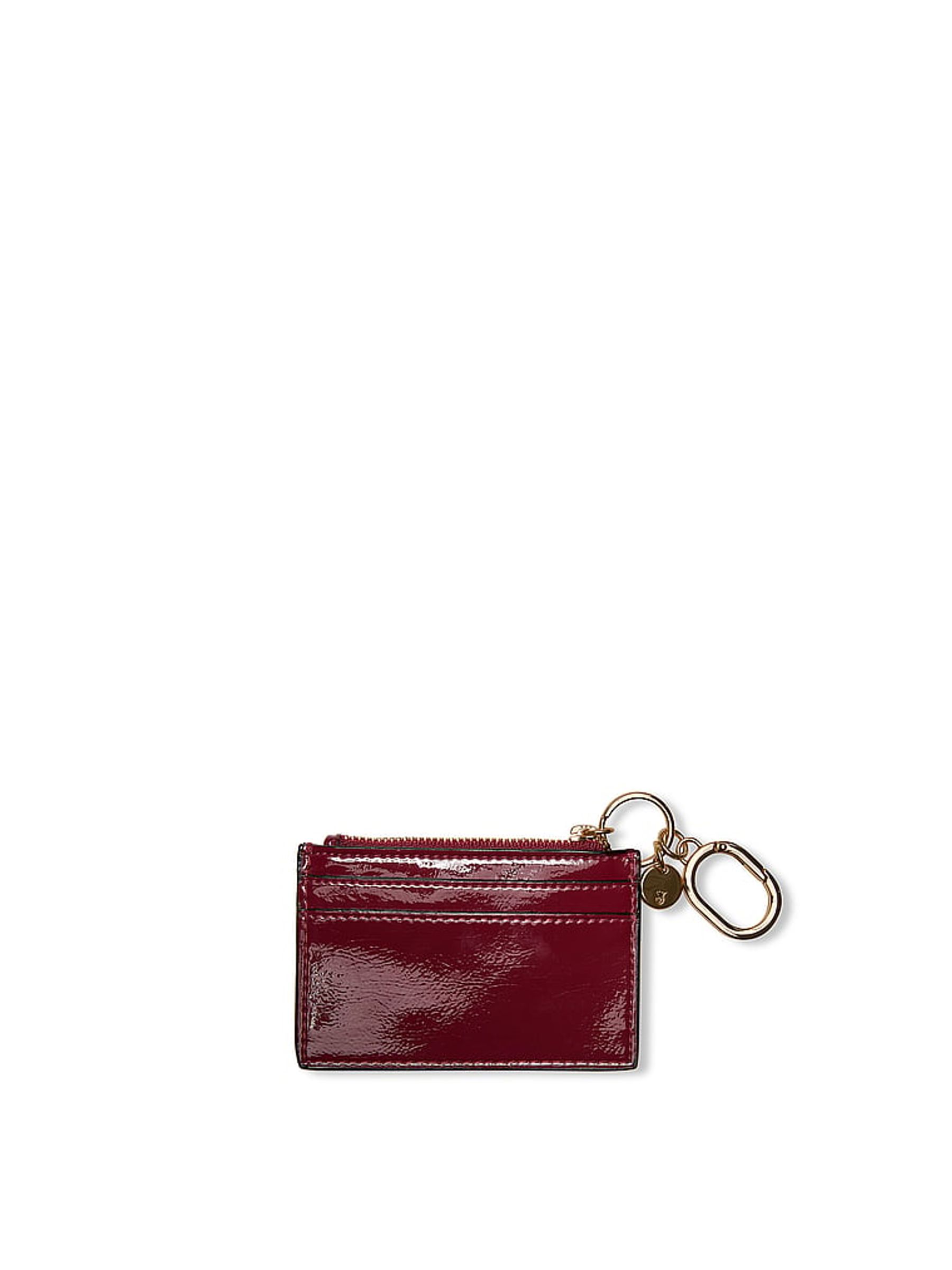 Sangria Red Patent Card Case Keyring - Image 2 of 3