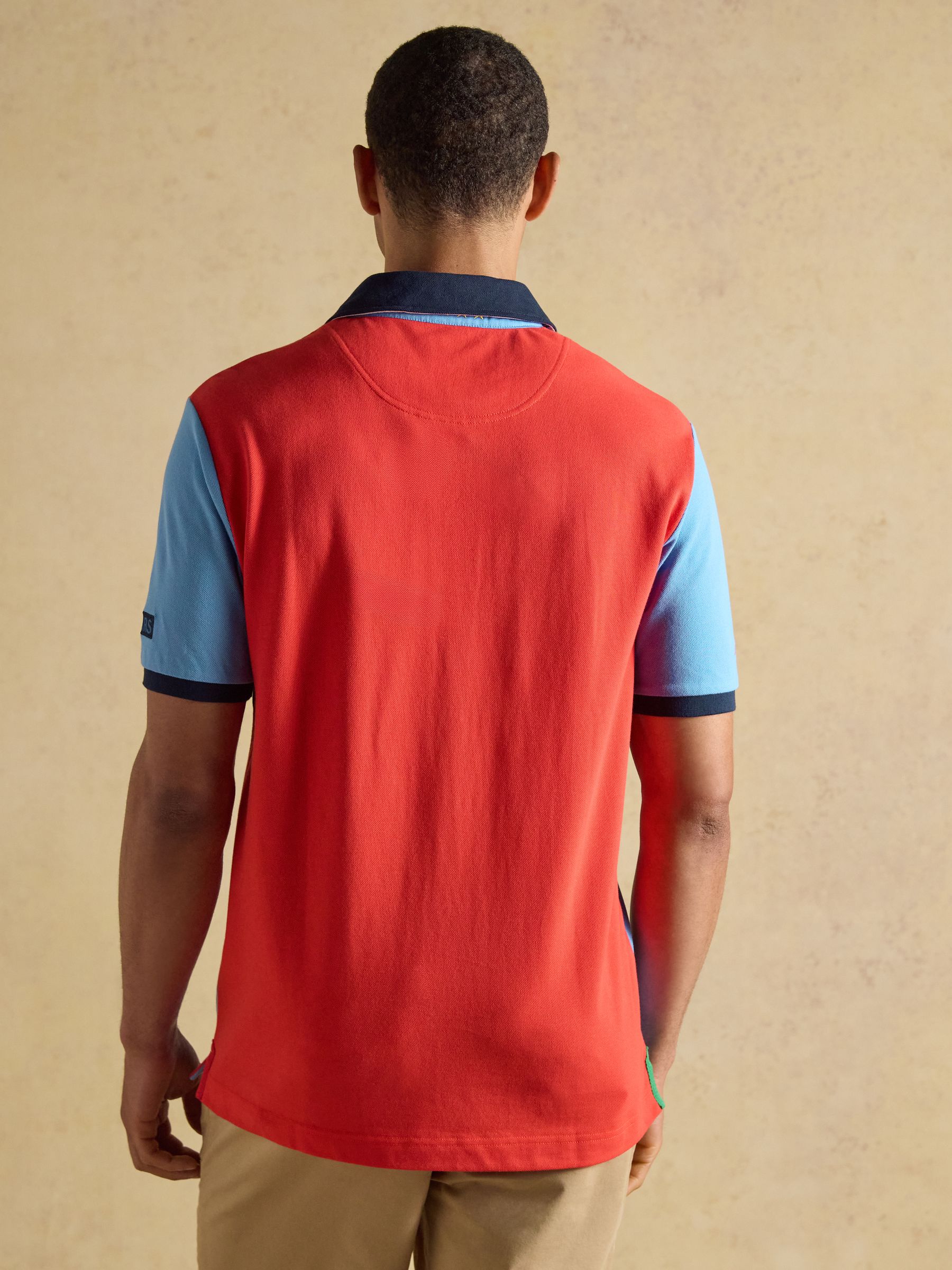 Red & Blue Official Badminton Horse Trials Colourblock Cotton Pique Polo Shirt - Image 4 of 13